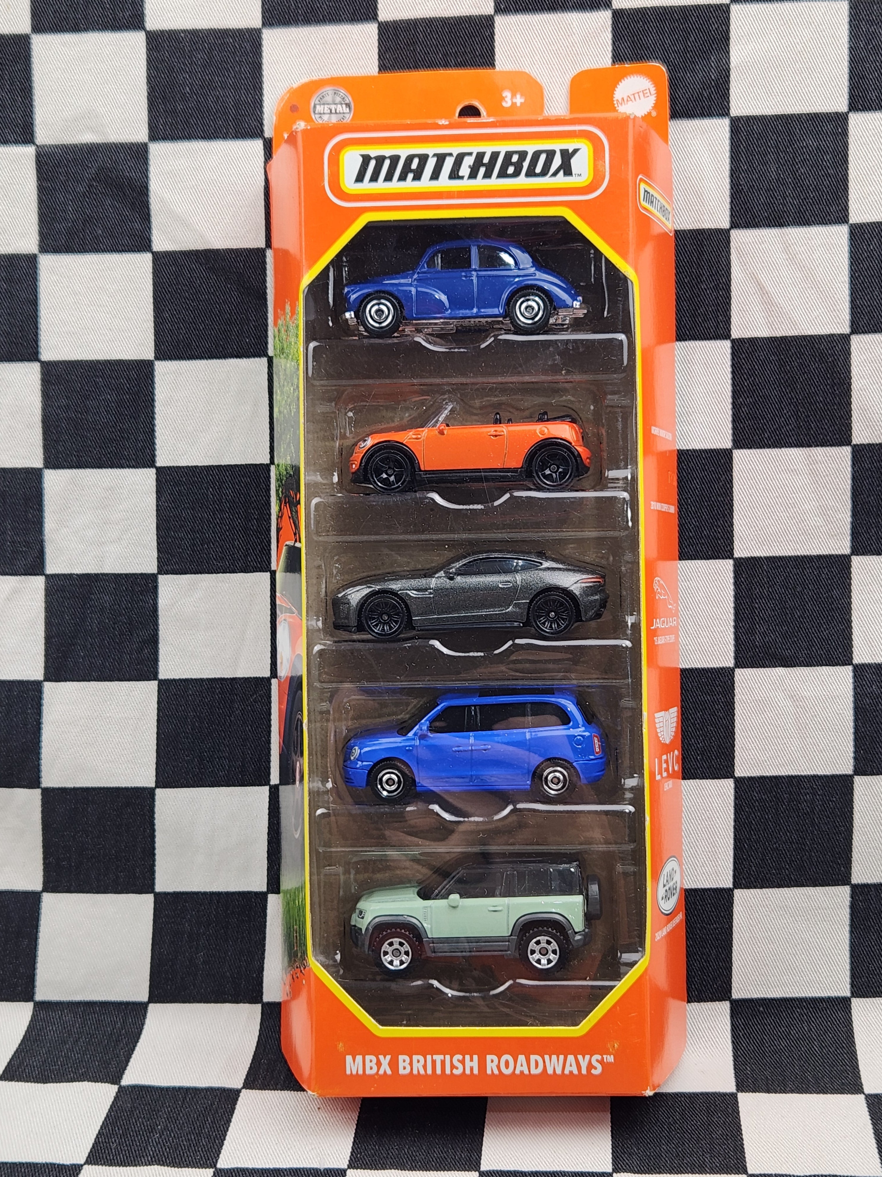 Matchbox MBX British Roadways 5 Pack Morris Minor Mini Cooper Jaguar Land Rover Taxi