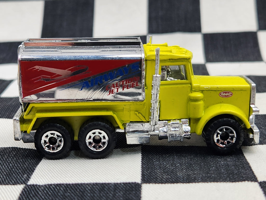 Loose Matchbox Peterbilt Jet Fuel Tanker Truck Yellow