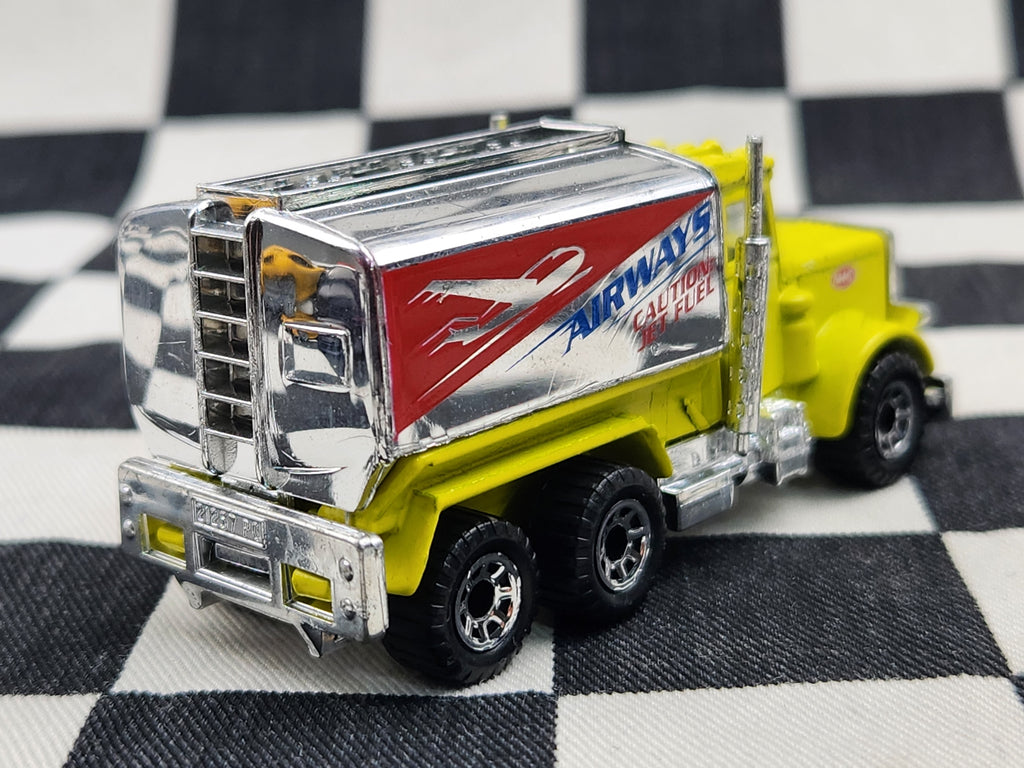 Loose Matchbox Peterbilt Jet Fuel Tanker Truck Yellow