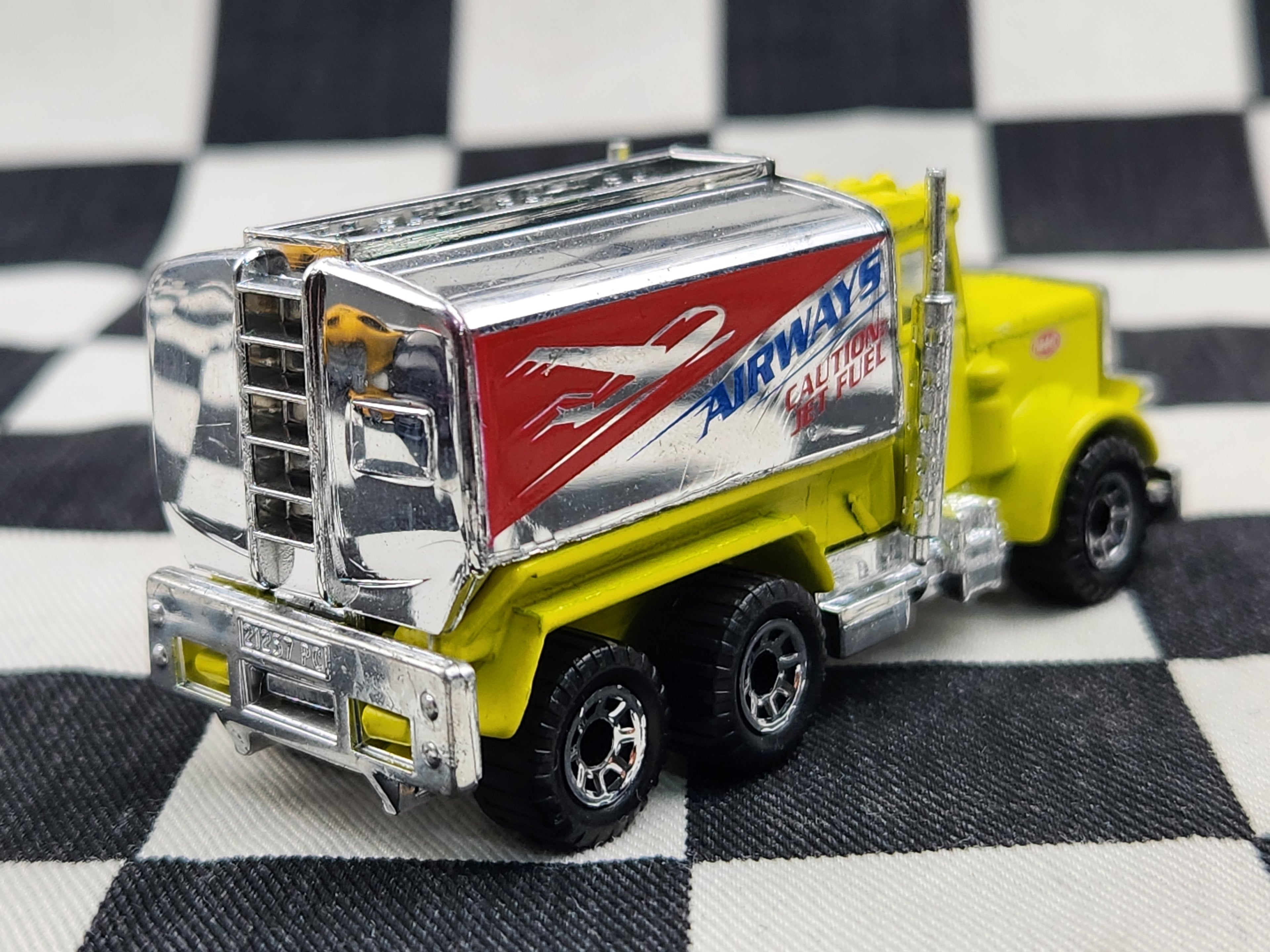 Loose Matchbox Peterbilt Jet Fuel Tanker Truck Yellow