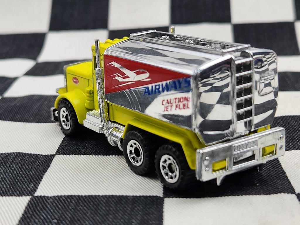 Loose Matchbox Peterbilt Jet Fuel Tanker Truck Yellow