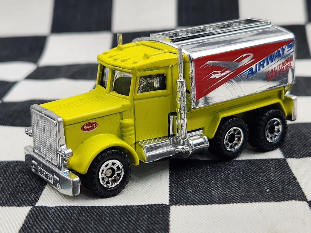 Loose Matchbox Peterbilt Jet Fuel Tanker Truck Yellow