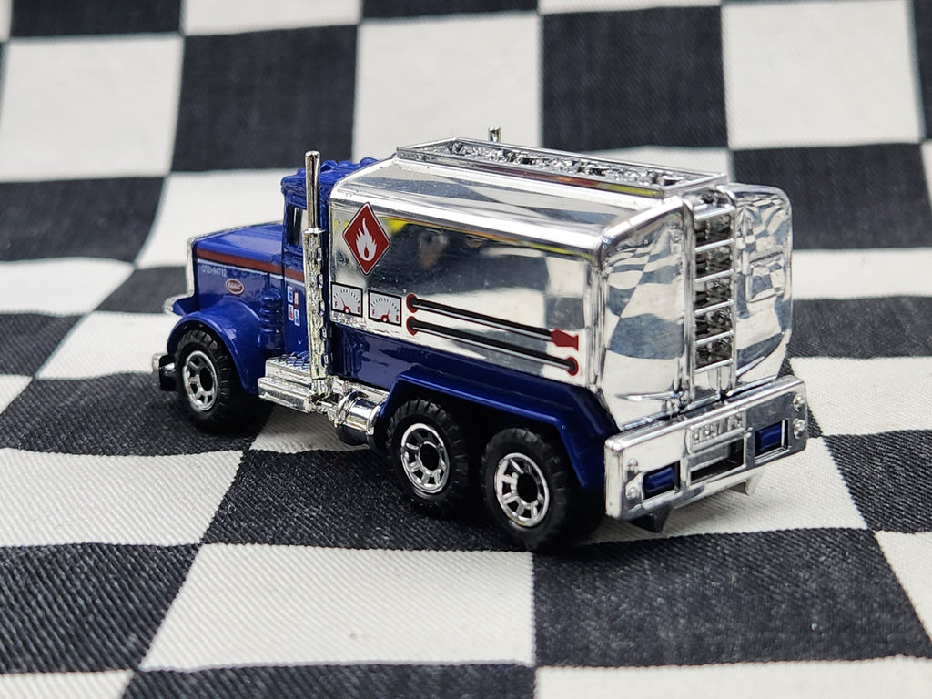 Loose Matchbox Peterbilt Tanker Truck Blue