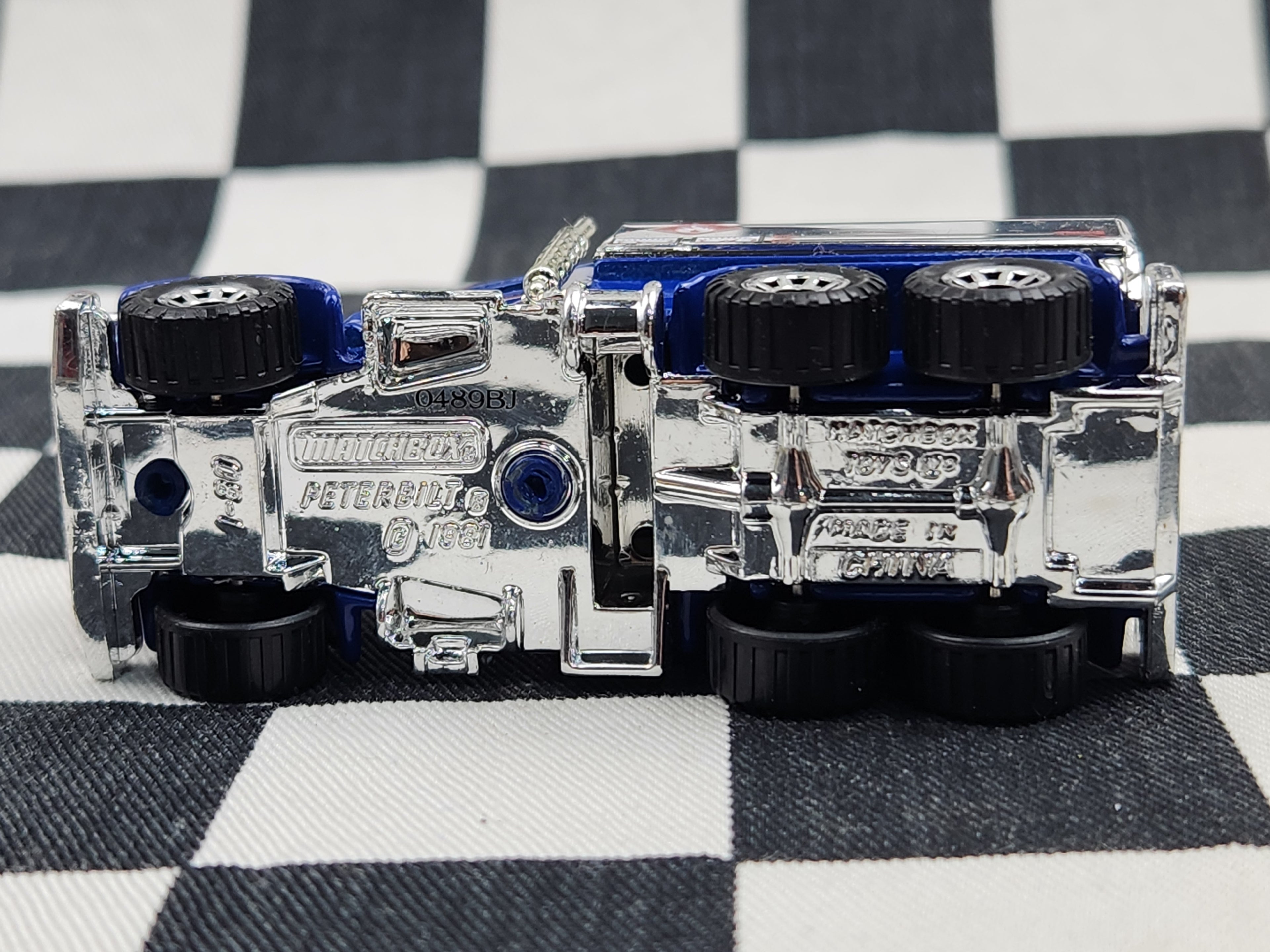 Loose Matchbox Peterbilt Tanker Truck Blue