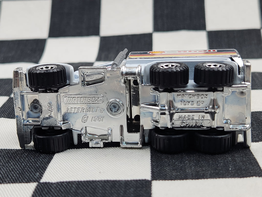 Loose Matchbox Peterbilt Shell Tanker Truck Red Stripe Variant
