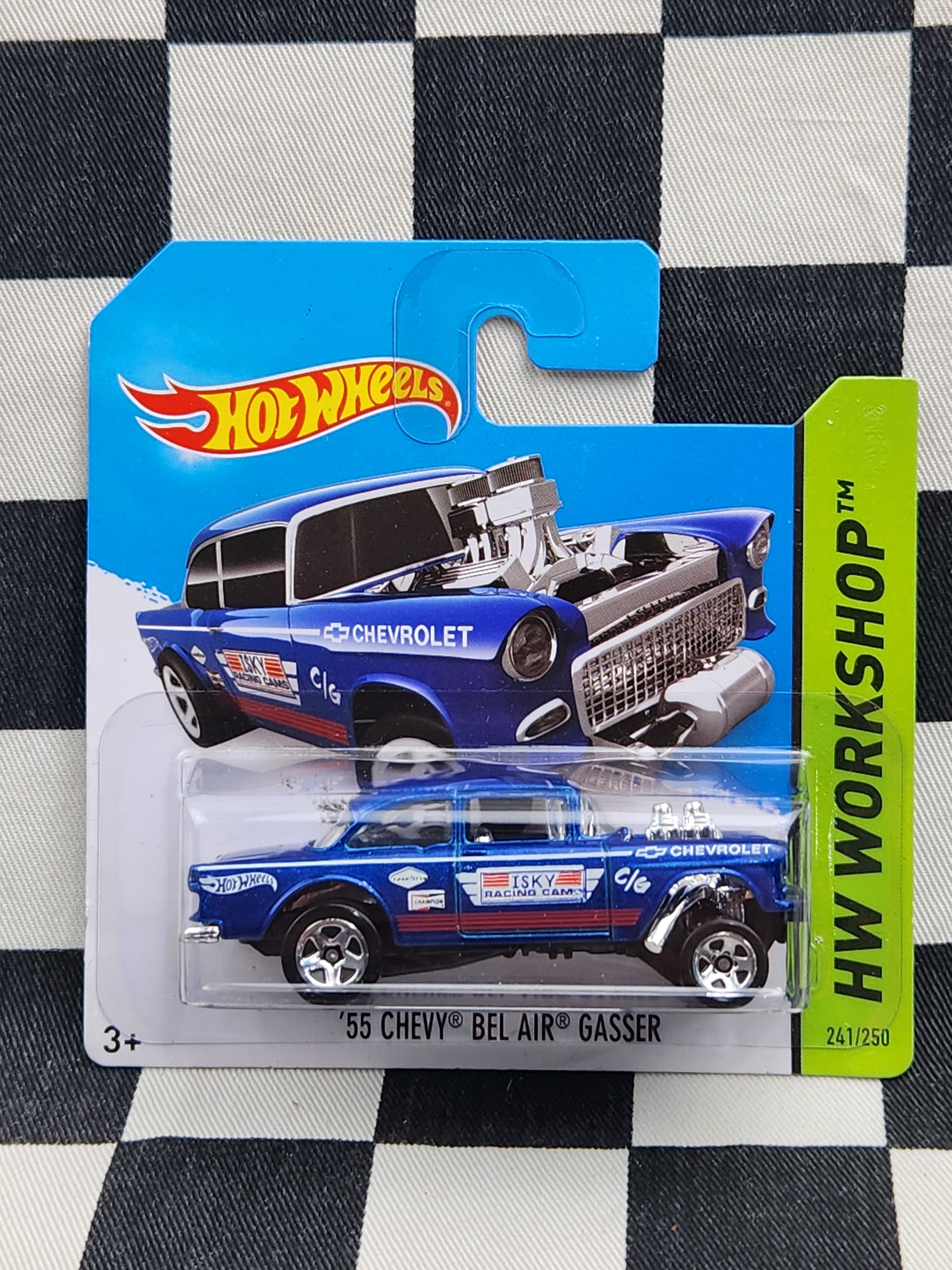 Hot Wheels 2014 Workshop 55 Chevy Bel Air Gasser Blue SC