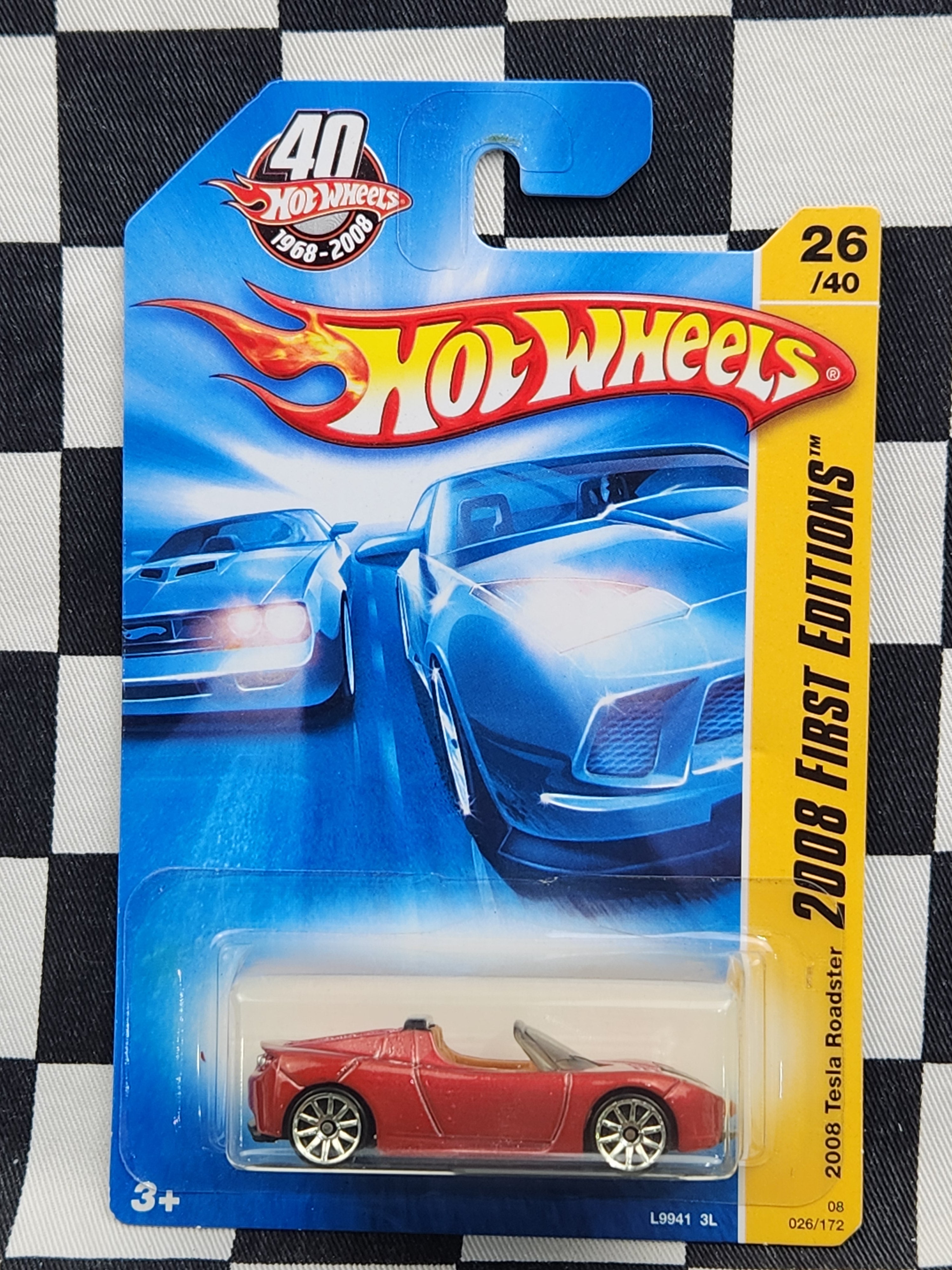 Hot Wheels 2008 First Edition Tesla Roadster Red