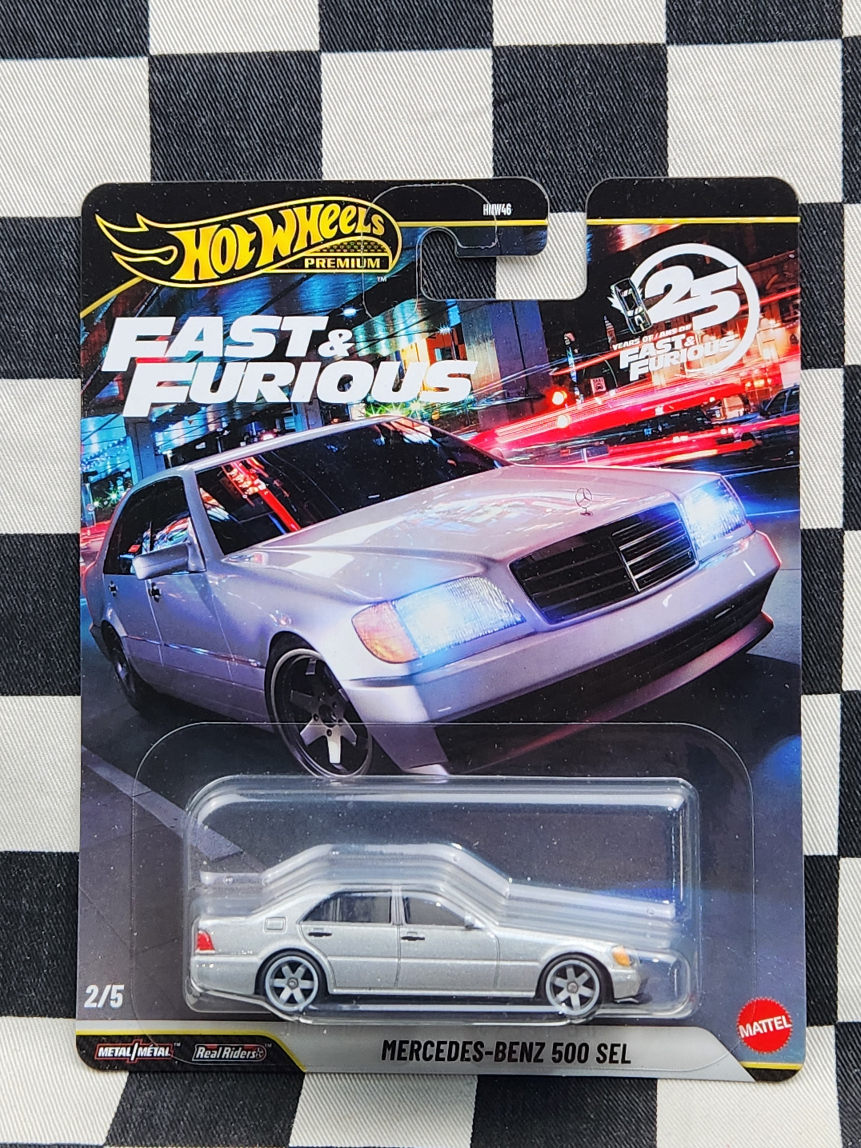 Hot Wheels Premium Fast & Furious Mercedes Benz 500 SEL Silver