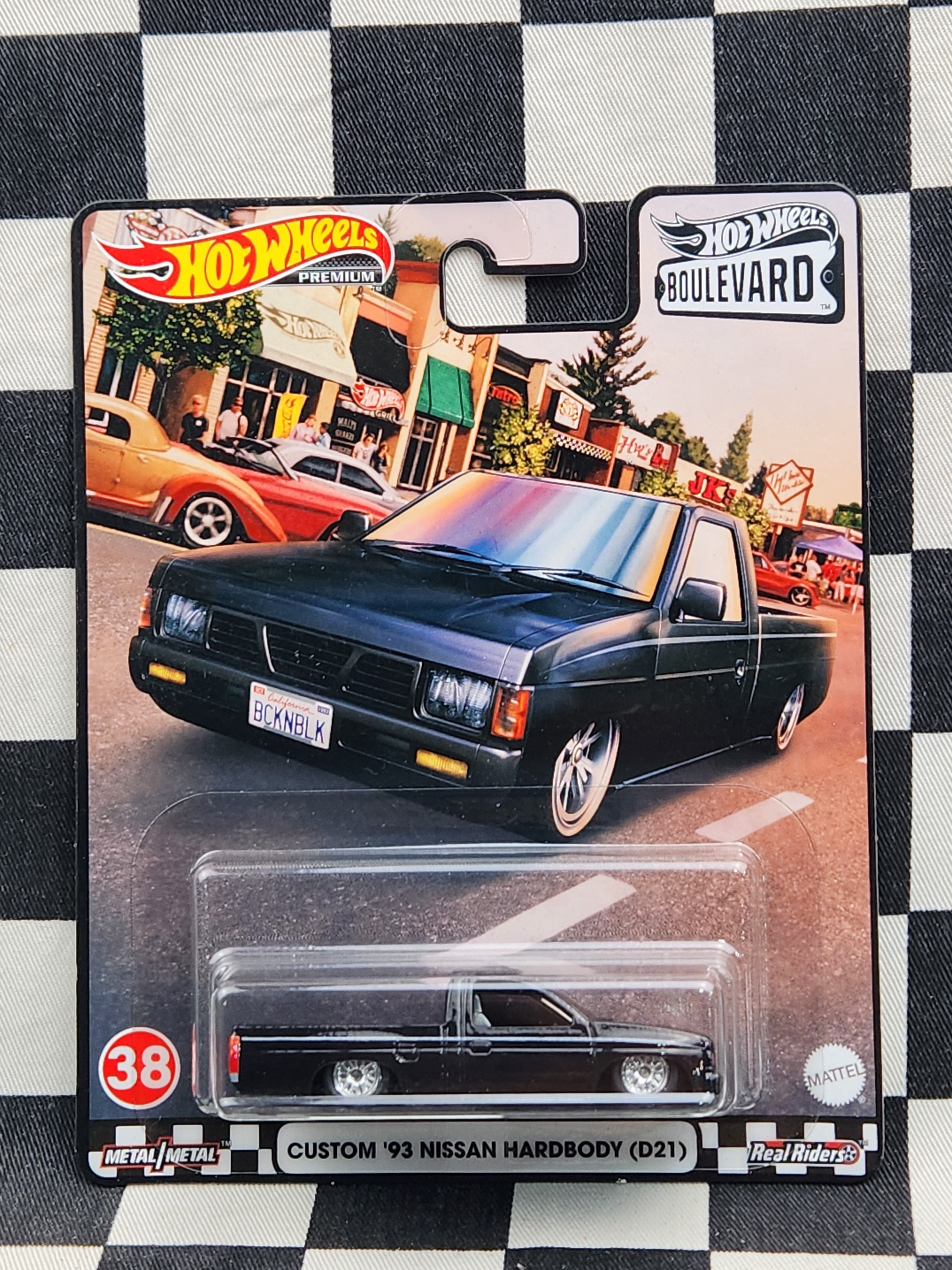 Hot Wheels Premium Boulevard #38 Custom 93 Nissan Hardbody Minitruck Black