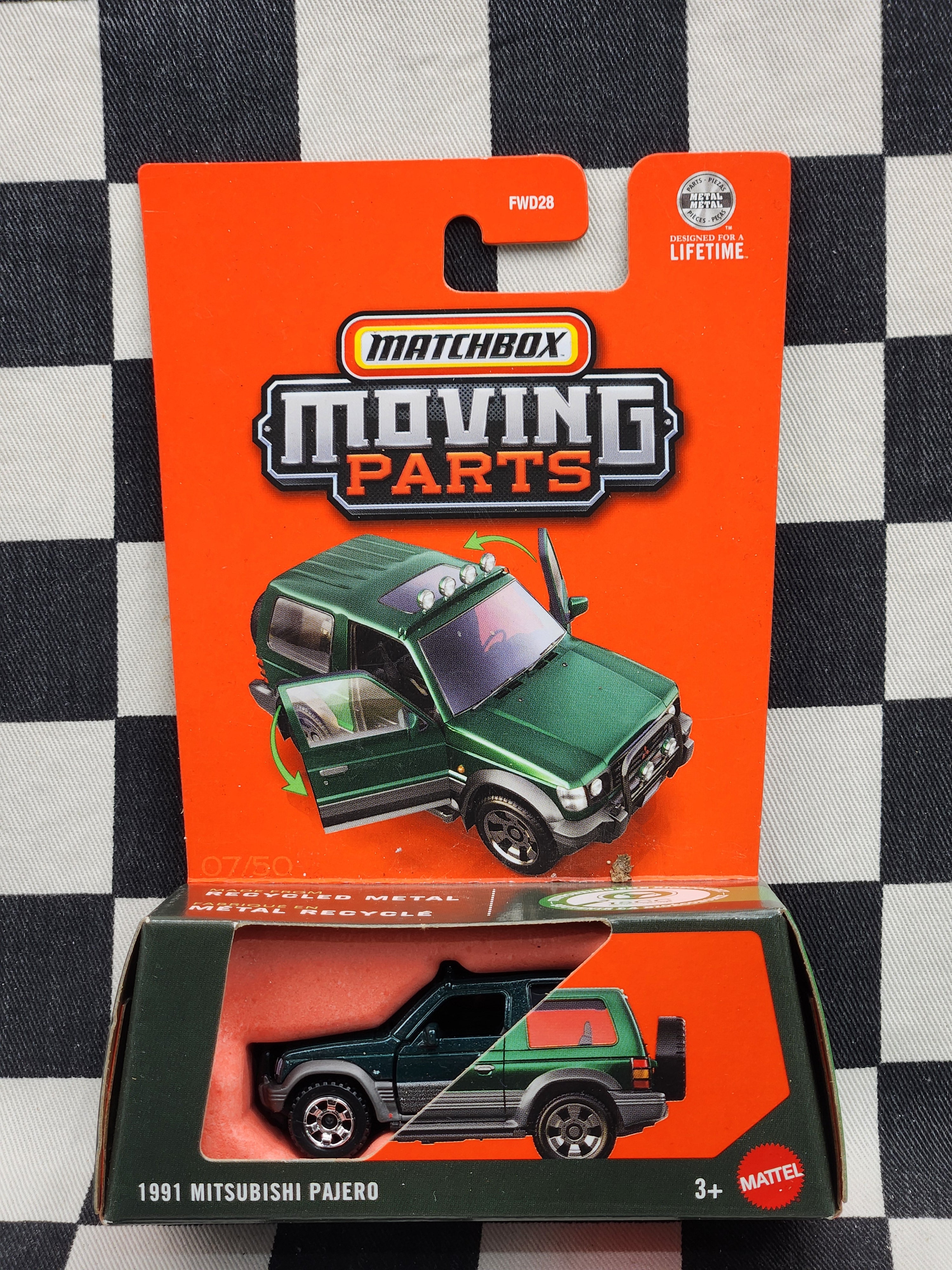 Matchbox Moving Parts 1991 Mitsubishi Pajero Green