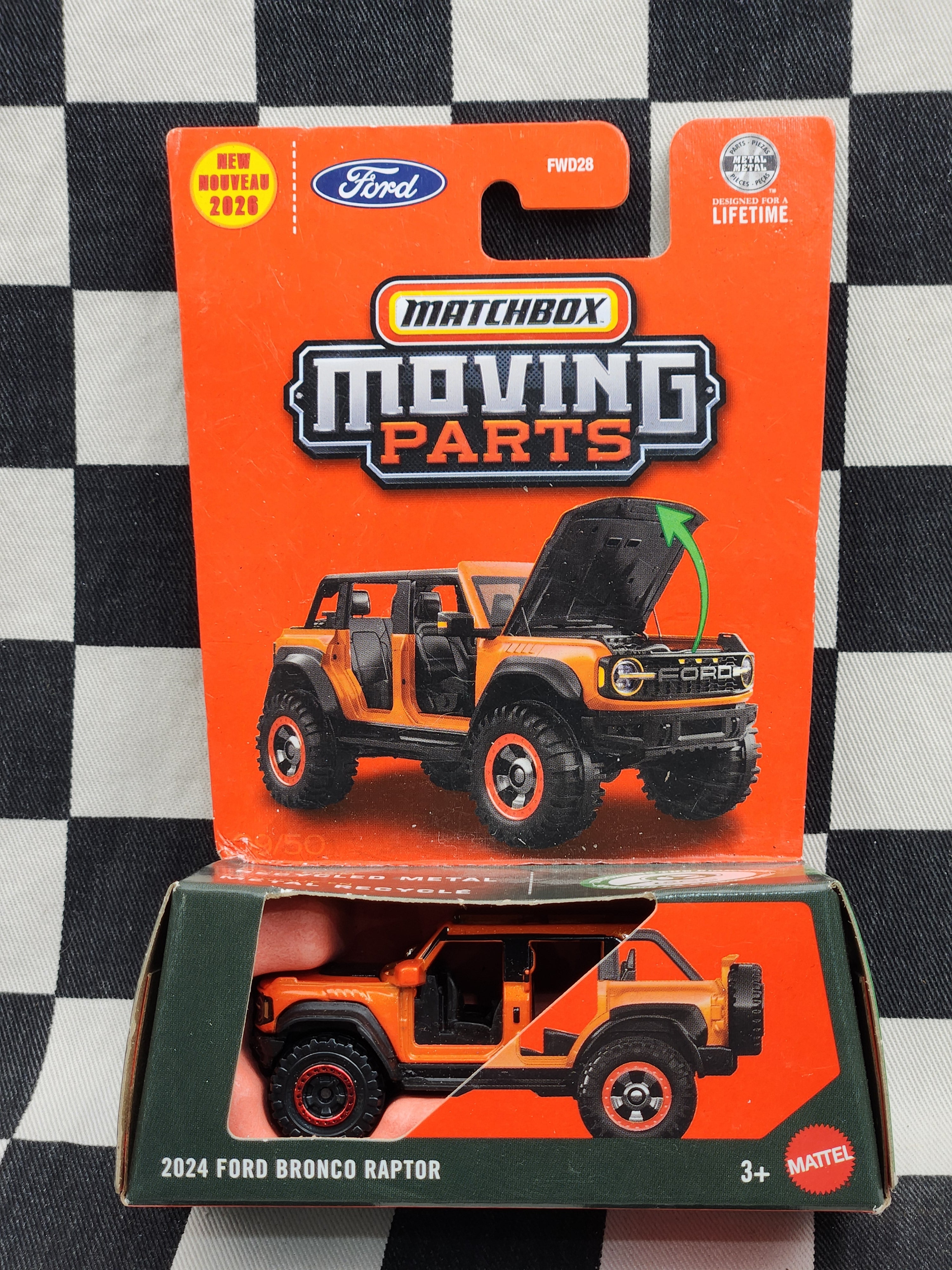 Matchbox Moving Parts 2024 Ford Bronco Raptor Orange