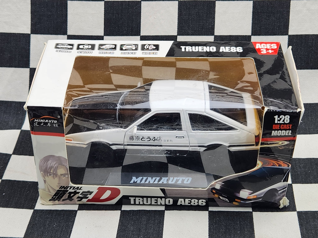 Mini Auto 1:28 Scale Initial D Trueno AE86 Toyota Sprinter RARE!