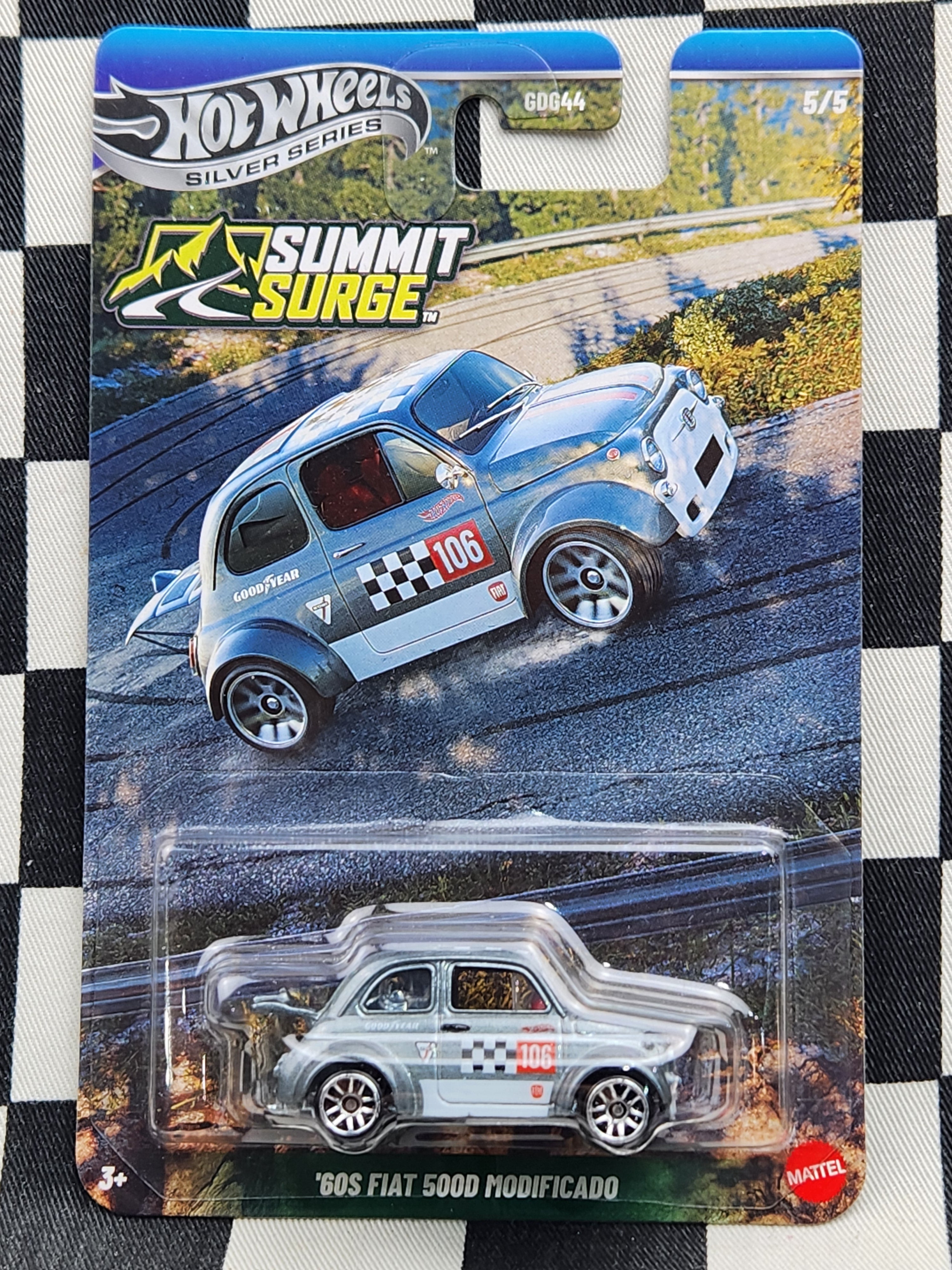 Hot Wheels Silver Series Summit Surge 60s Fiat 500D Modificado