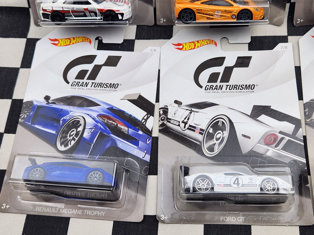 Hot Wheels Gran Turismo Full Set 8 Cars Nissan Skyline McLaren BMW Lancer Evo Renault GT