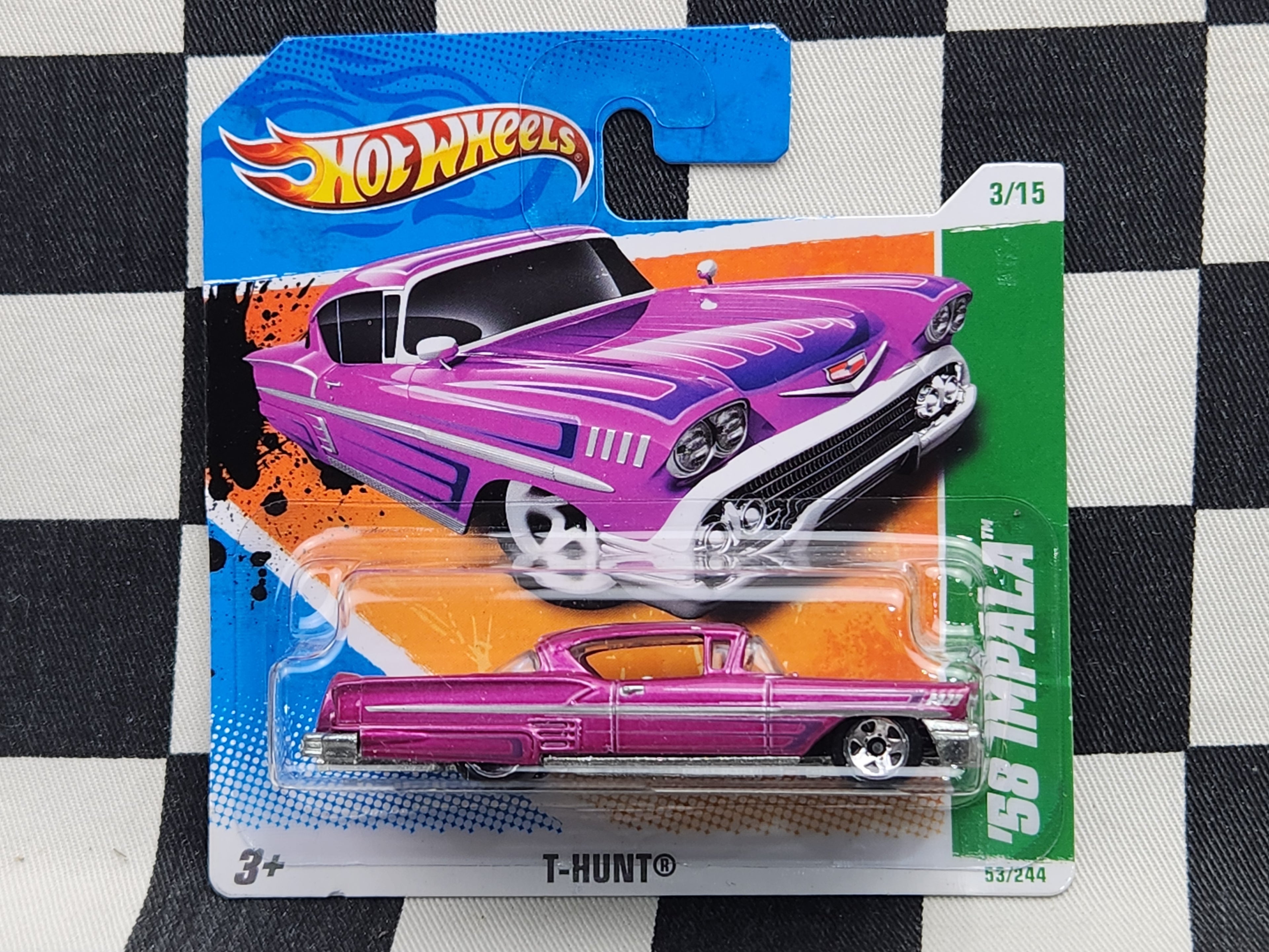 Hot Wheels 2011 TREASURE HUNT 58 Chevy Impala Pink SC