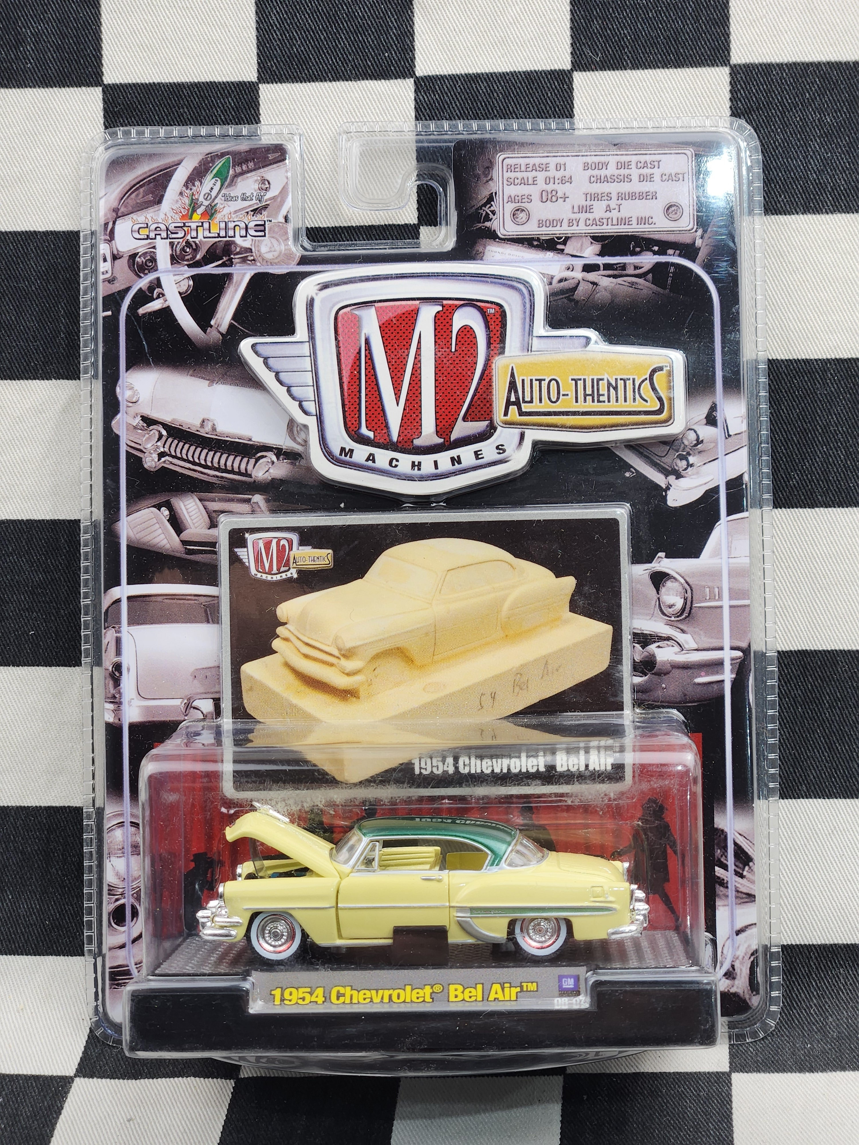 M2 Machines Autothentics 1954 Chevrolet Bel Air Yellow Green