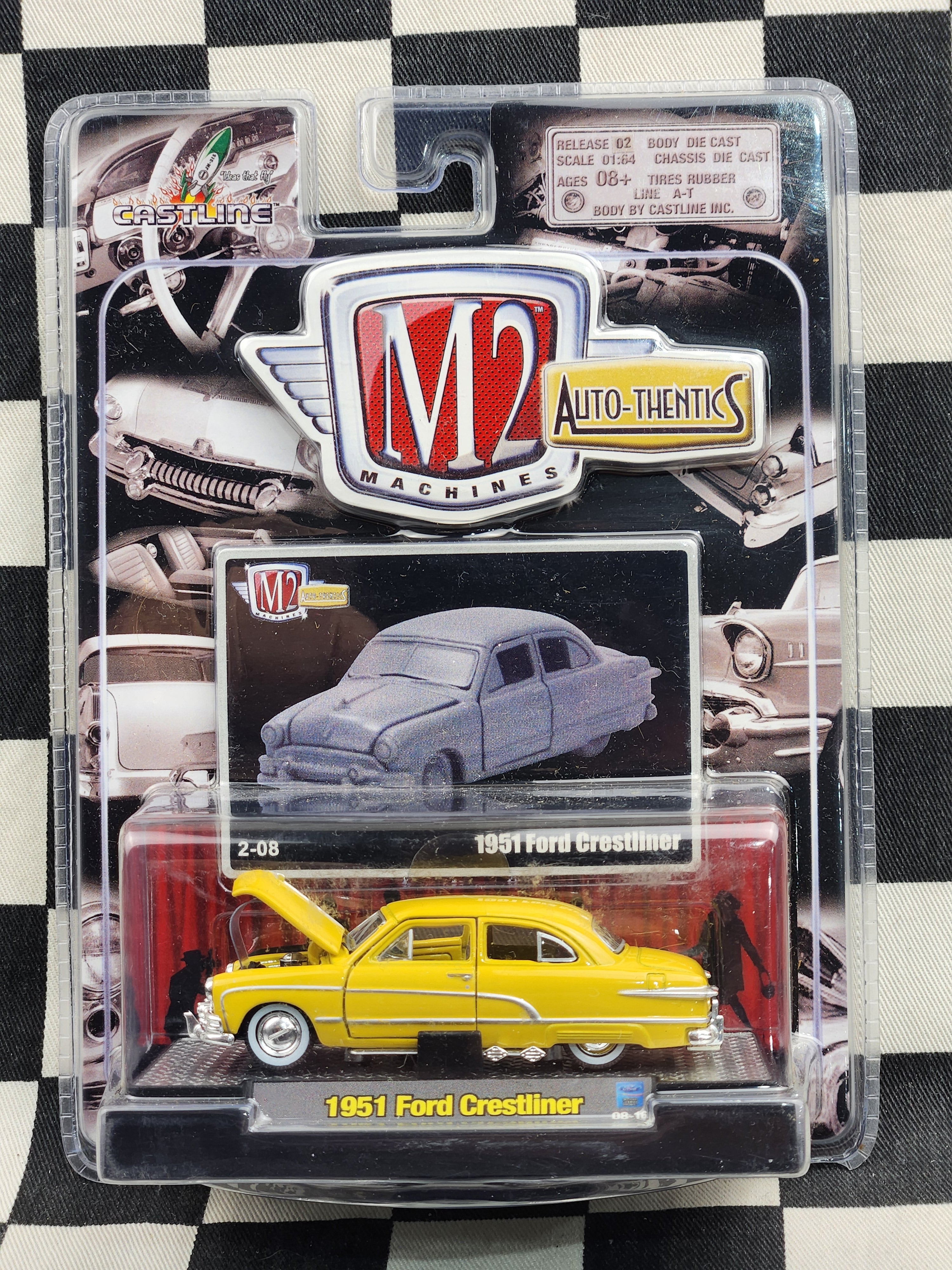 M2 Machines Autothentics 1951 Ford Crestliner Yellow