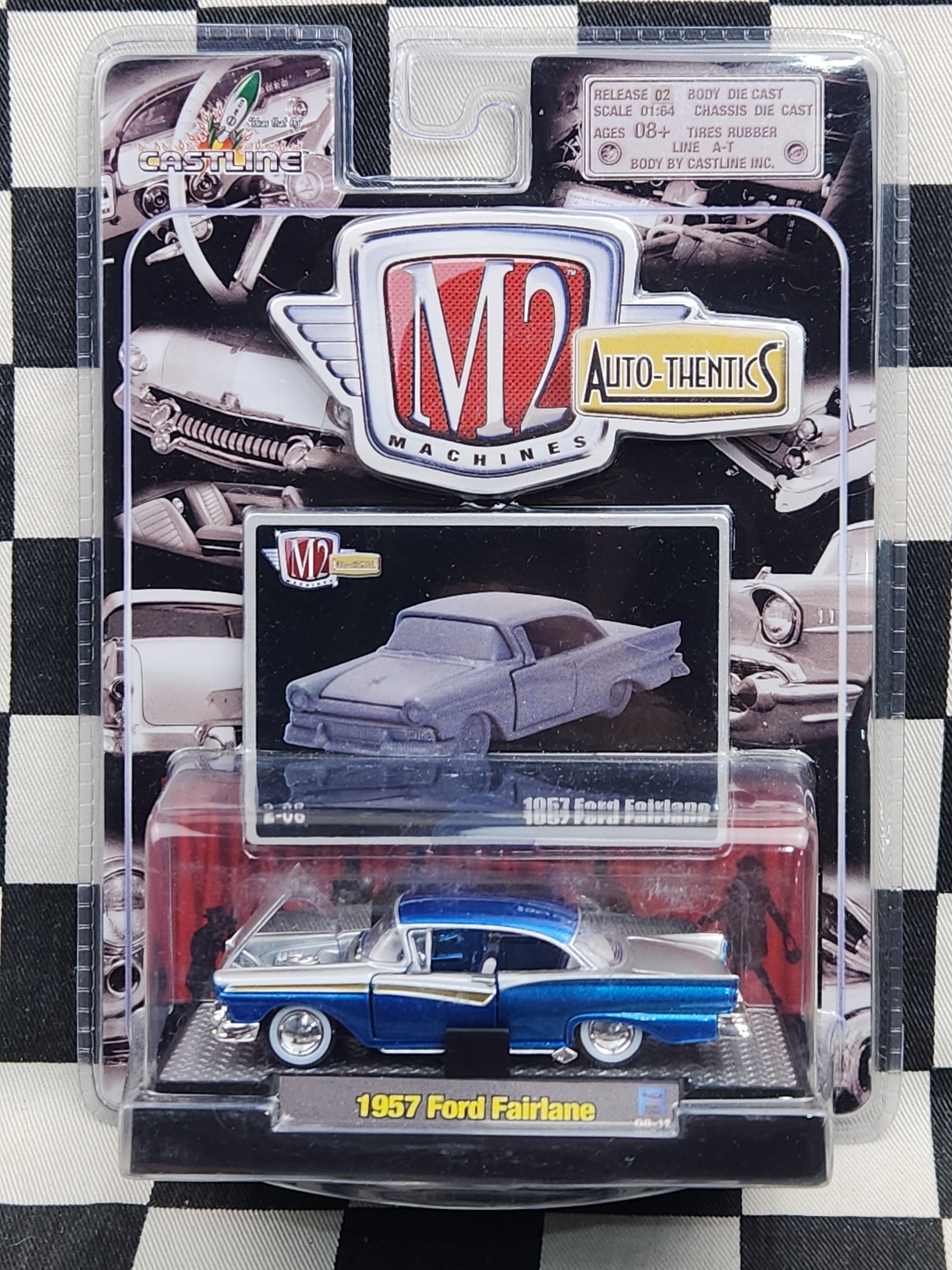 M2 Machines Autothentics 1957 Ford Fairlane Blue