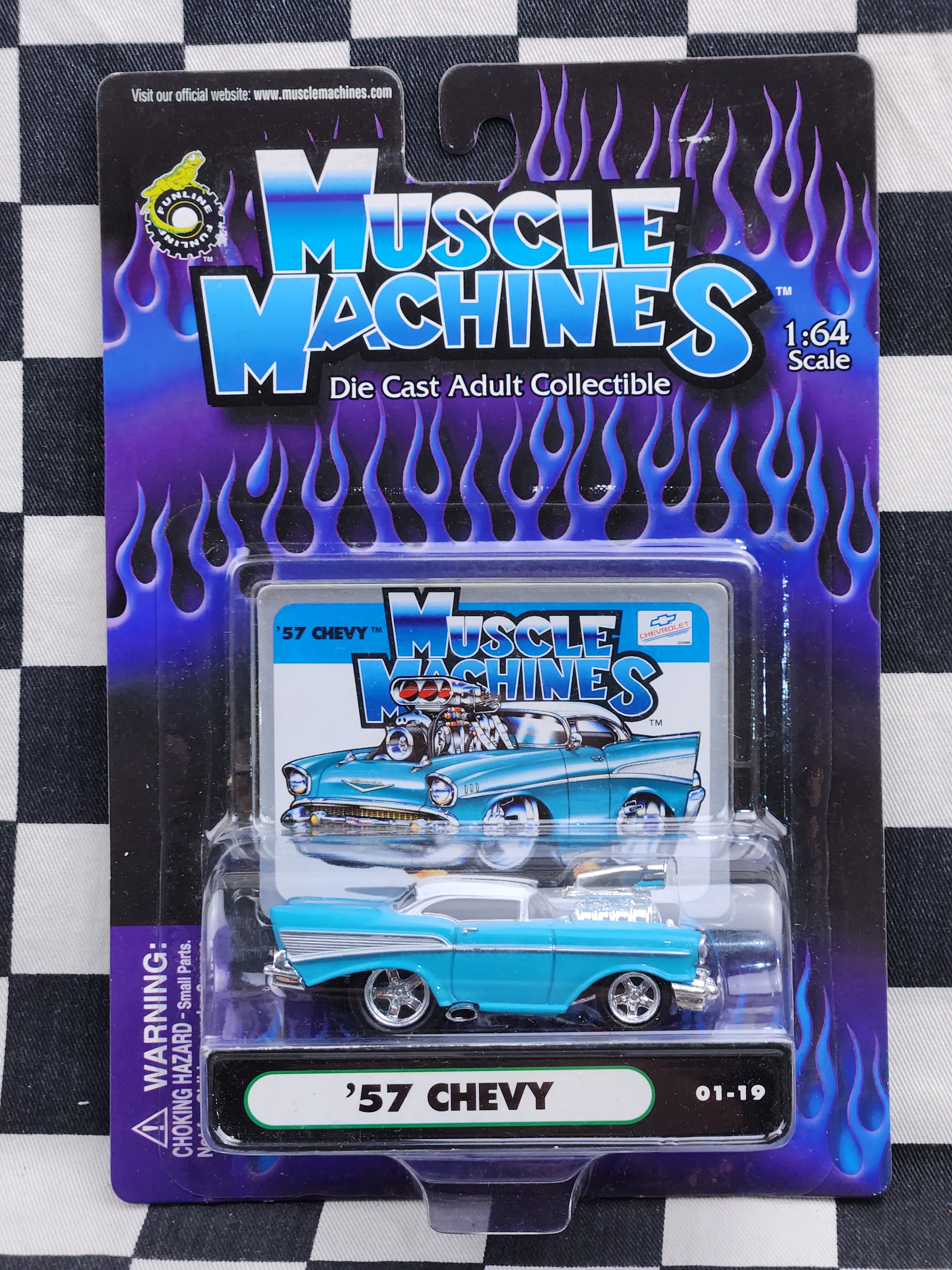 Muscle Machines Series 1 57 Chevy Blown Blue