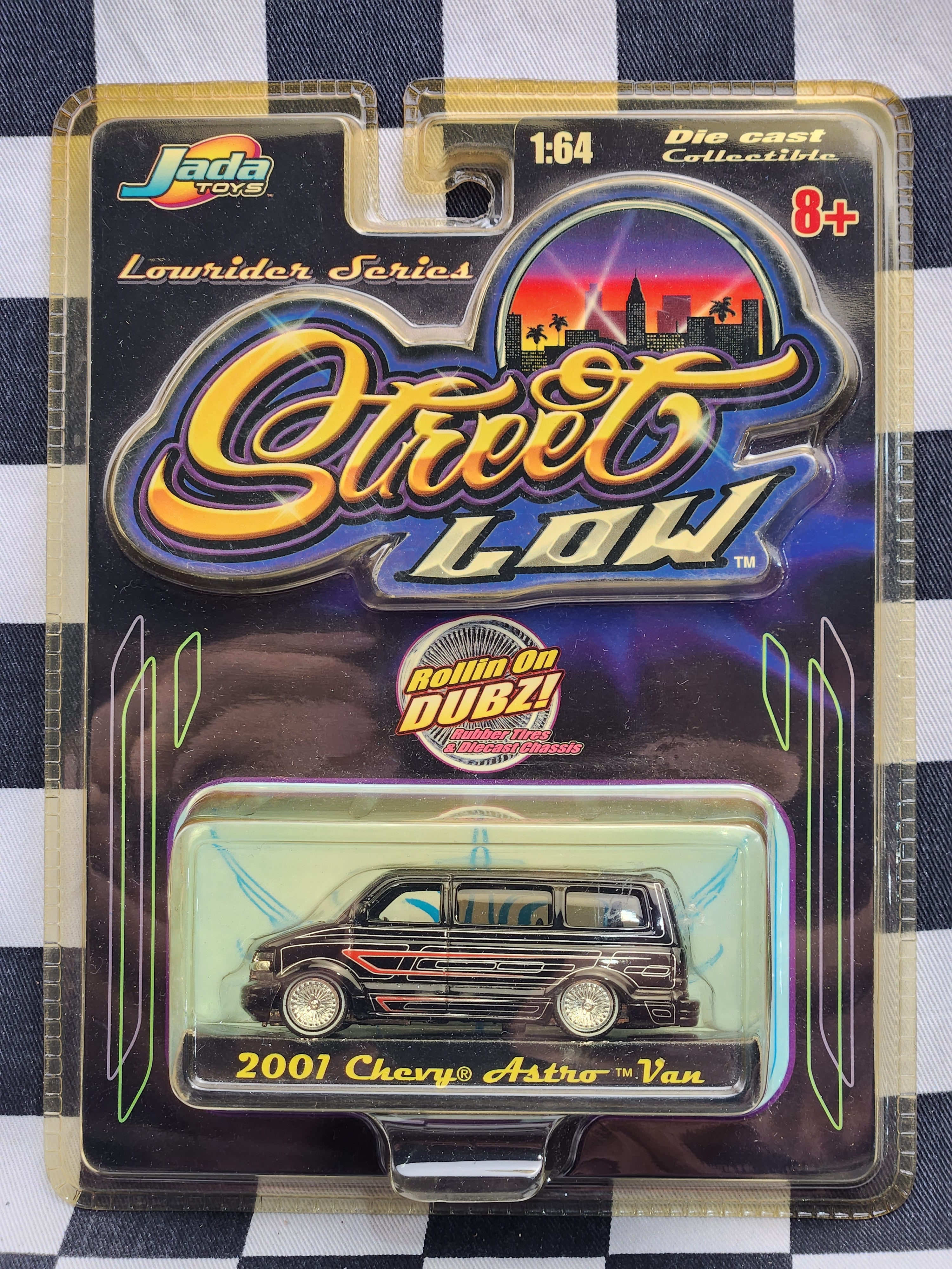 Jada Dub Street Low Lowrider Series 2001 Chevy Astro Van Black