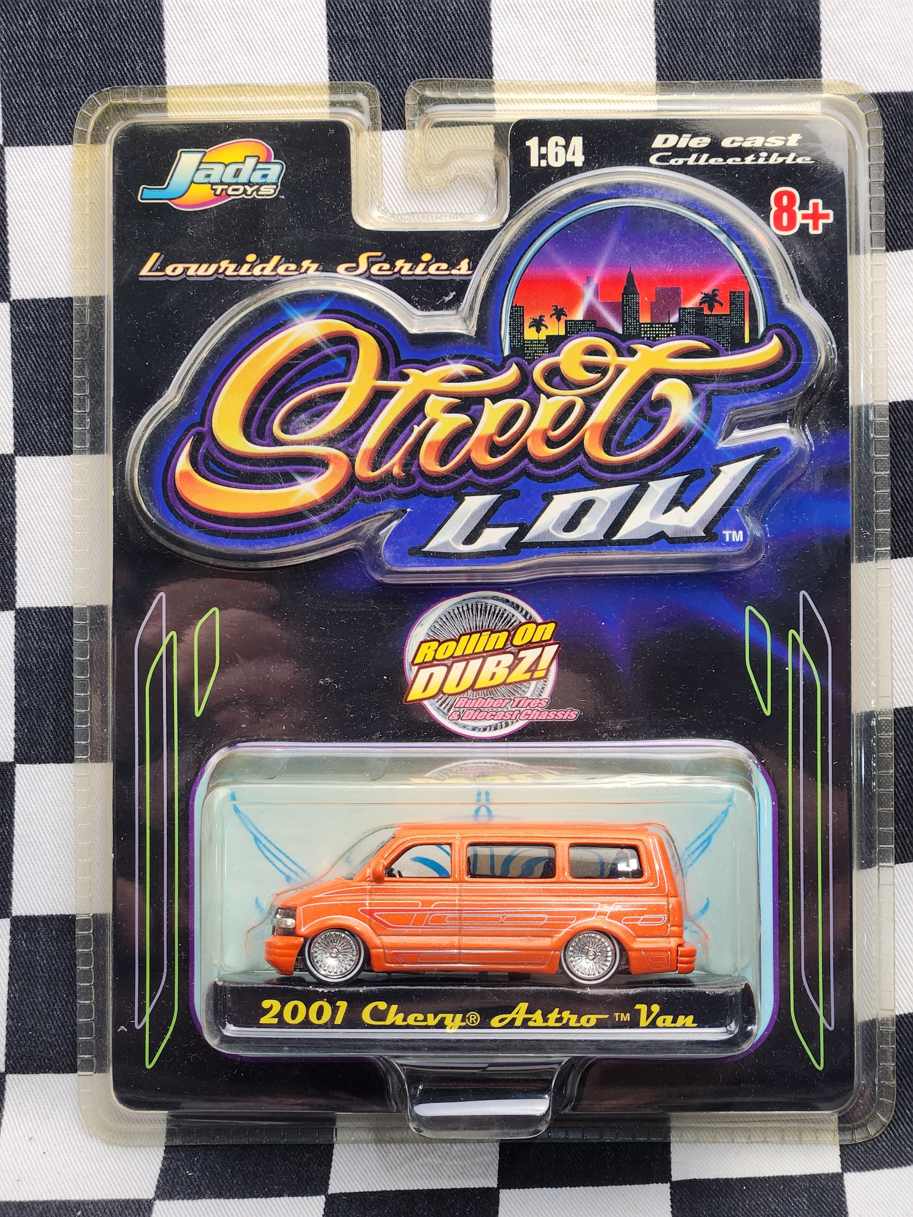 Jada Dub Street Low Lowrider Series 2001 Chevy Astro Van Orange