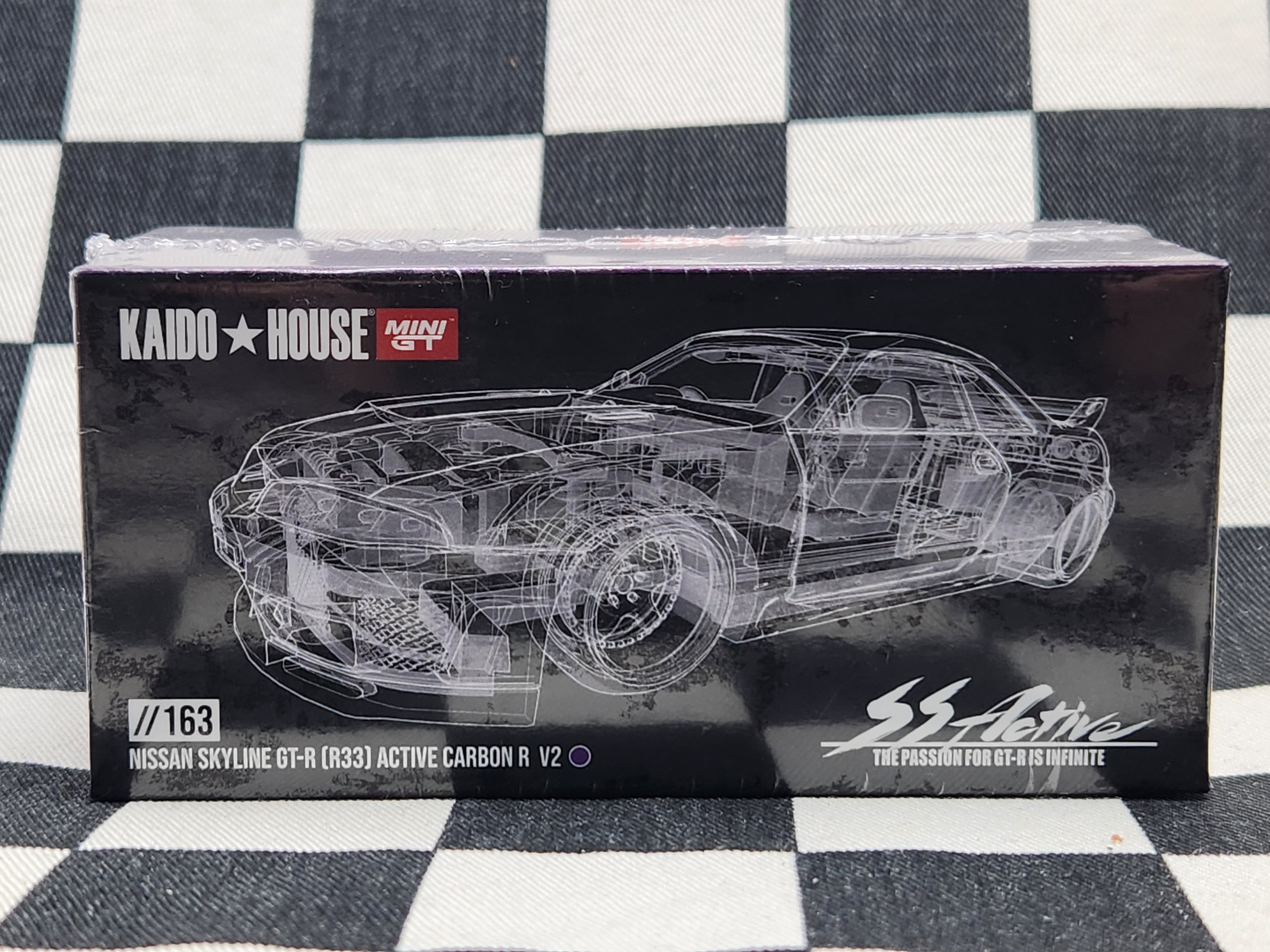 Kaido House Mini GT Nissan Skyline R33 Active Carbon R V2 Purple