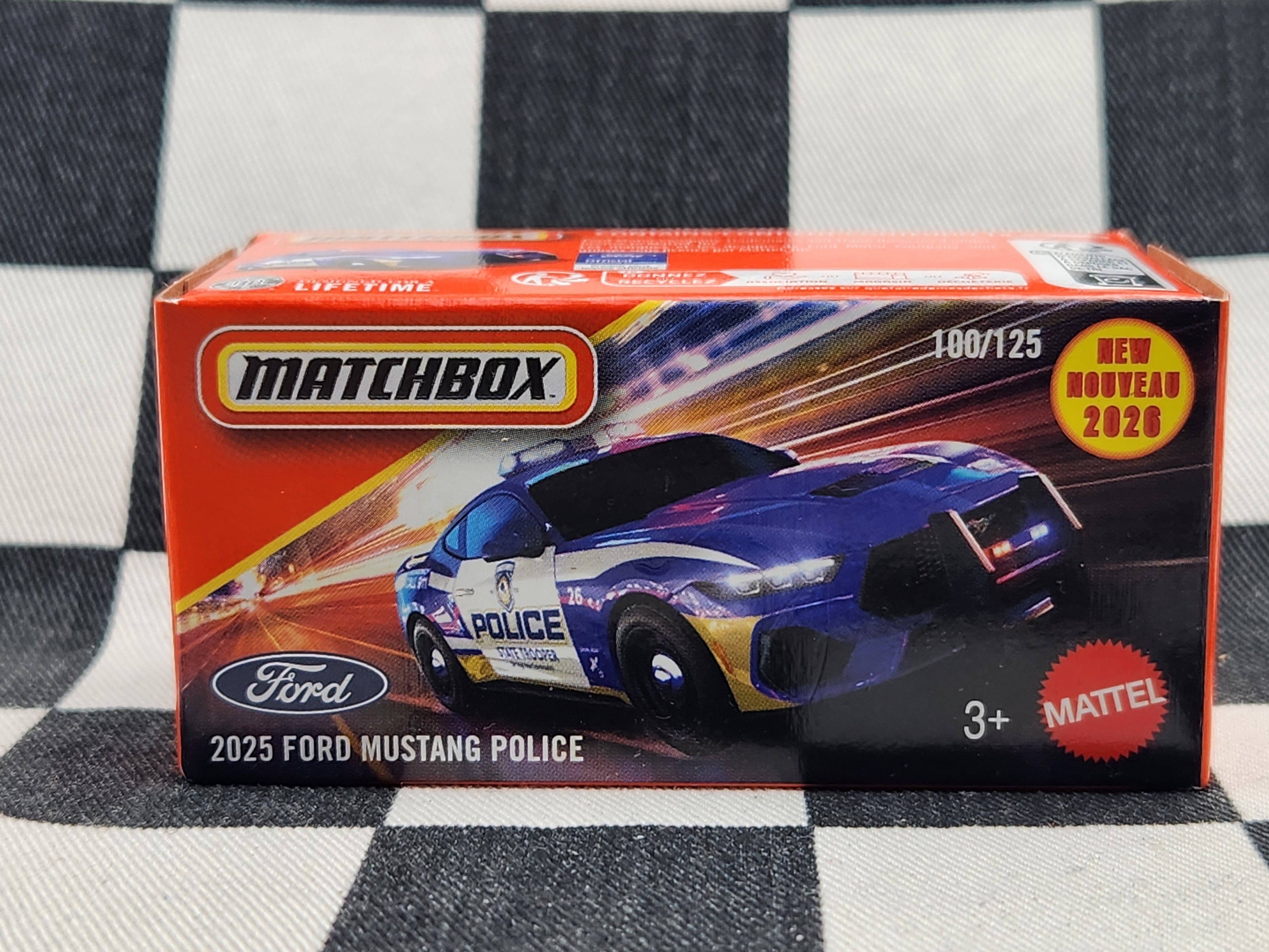 Matchbox Power Grab 2025 Ford Mustang Police