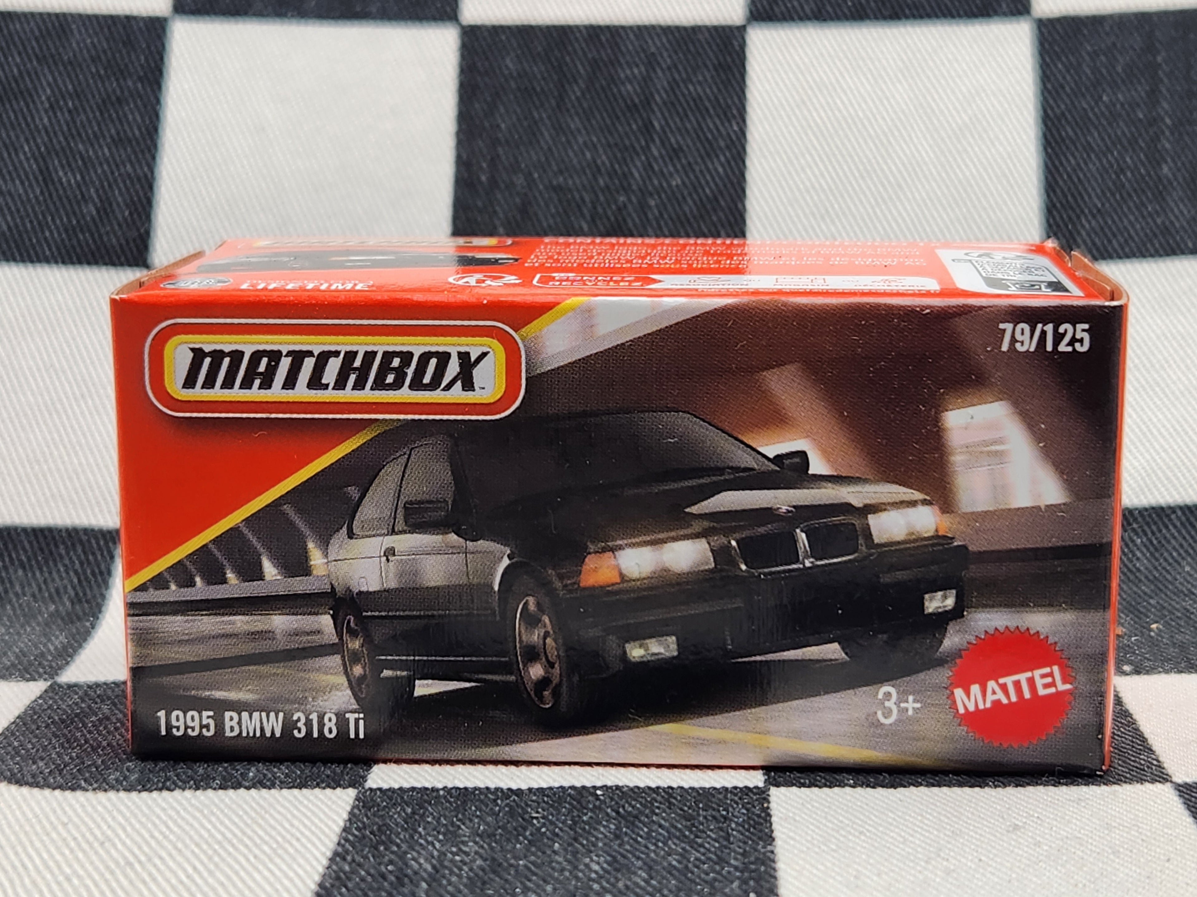Matchbox Power Grab 1995 BMW 318 Ti Black