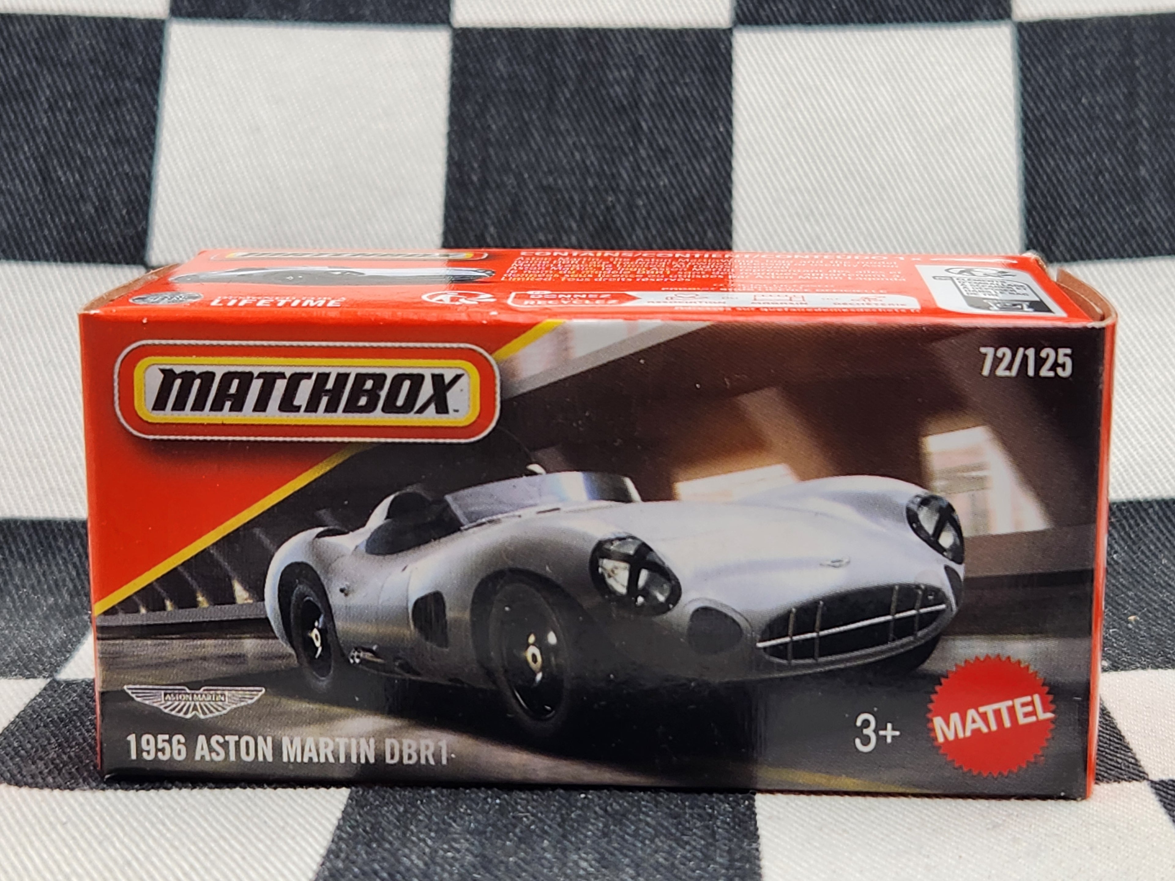 Matchbox Power Grab 1956 Aston Martin DBR1 Silver