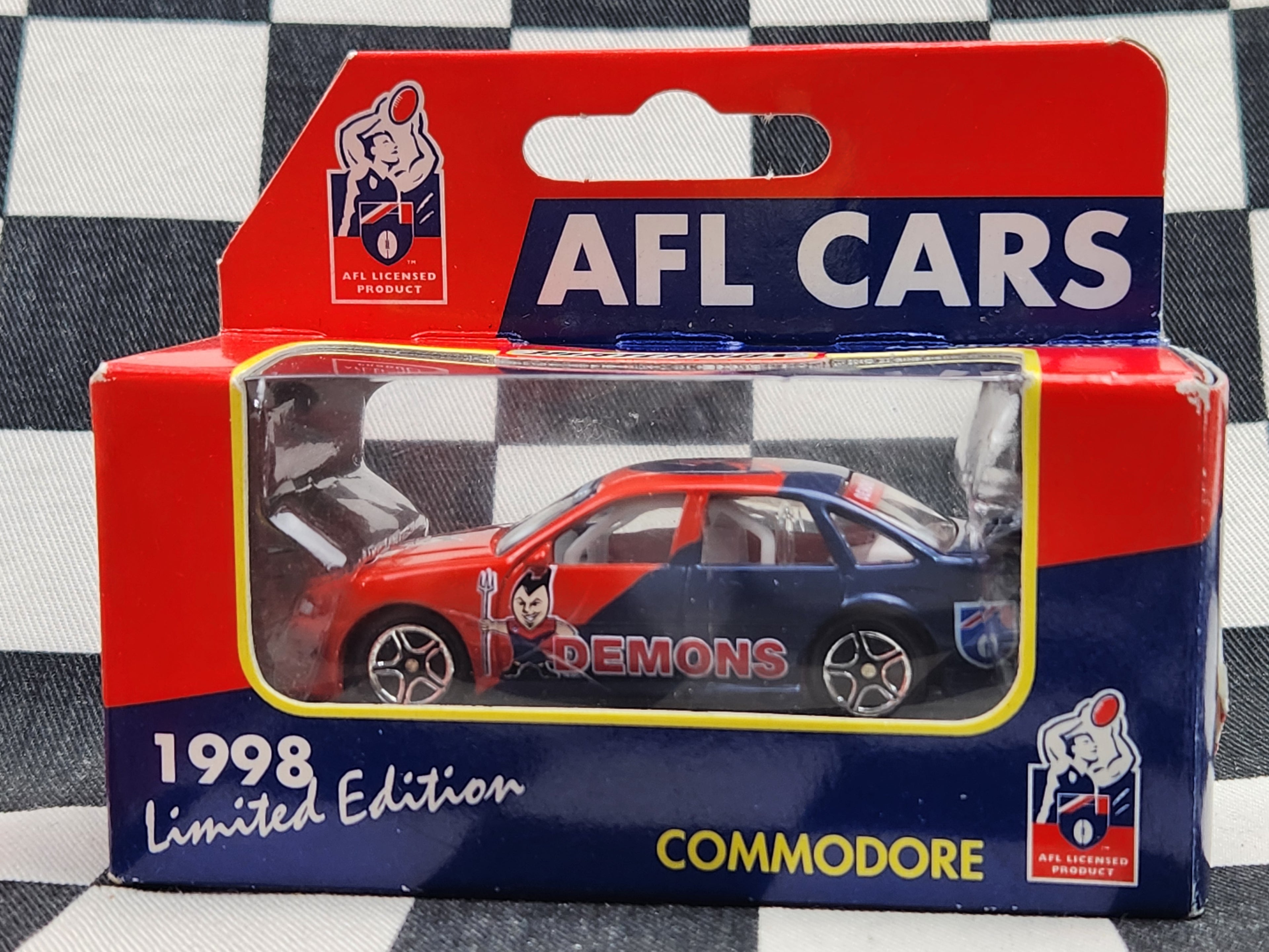 Matchbox 1998 Edition AFL Footy Cars Commodore Melbourne Demons