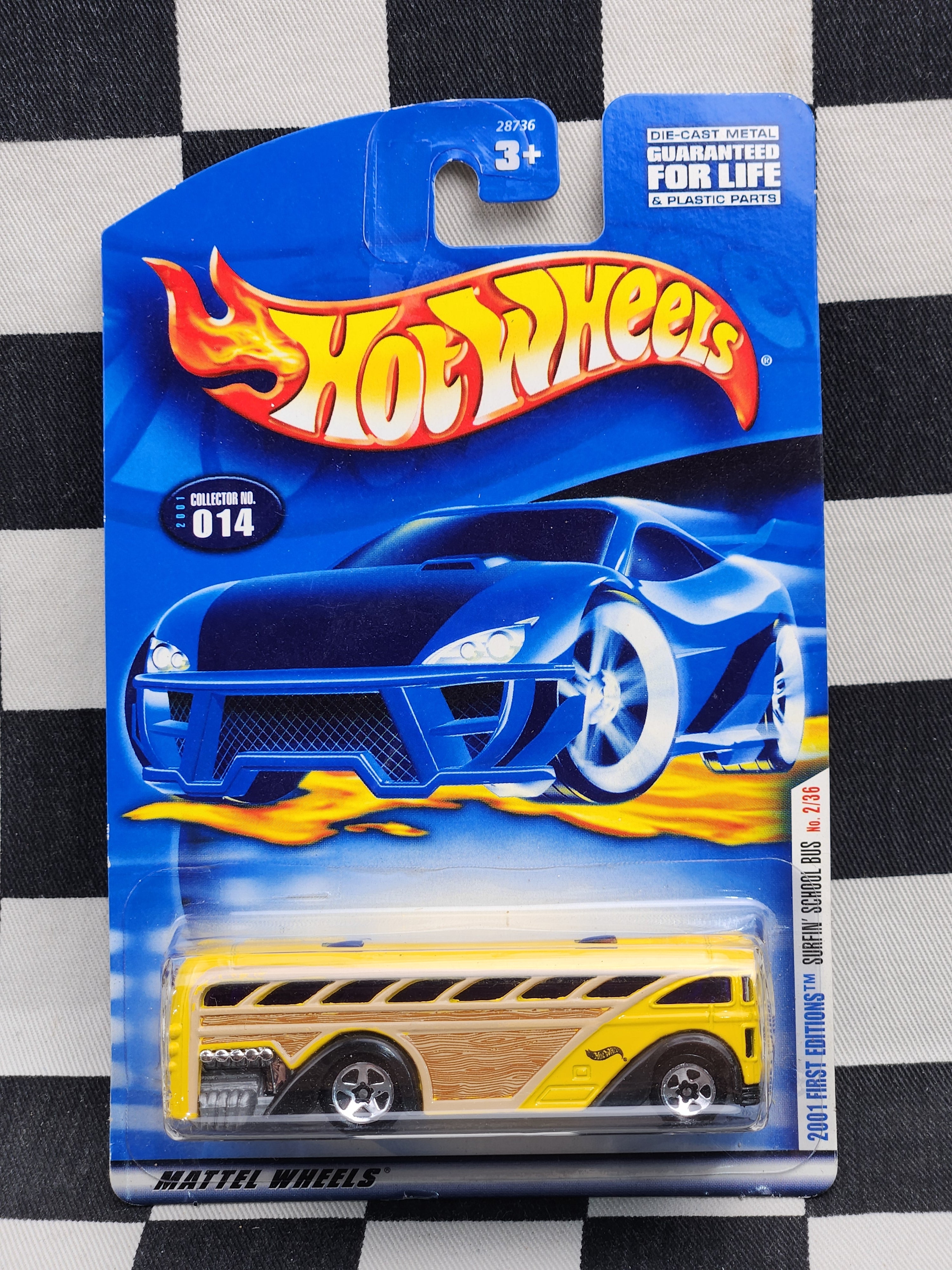 Hot Wheels 2001 First Edition Surfin School Bus