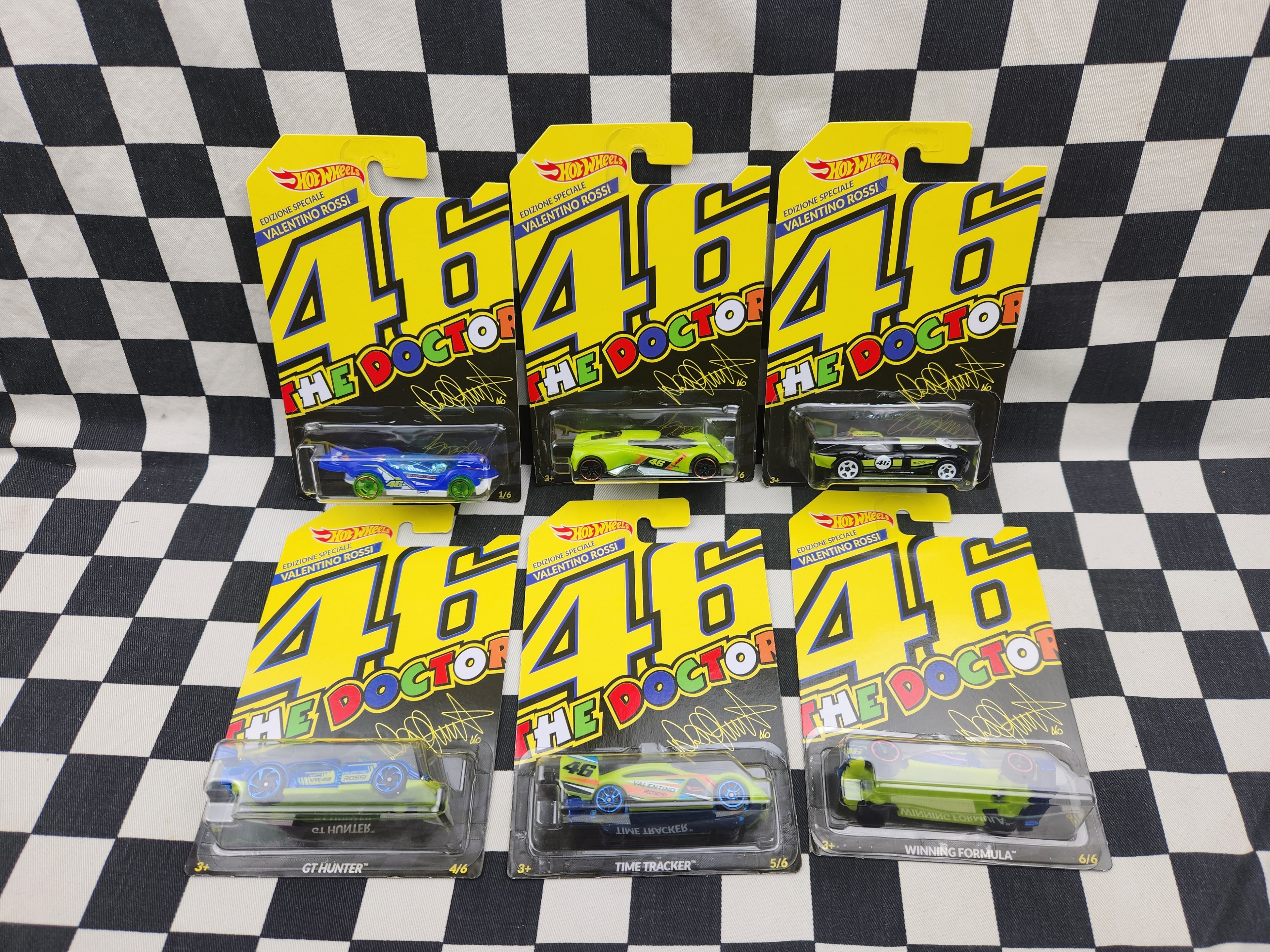 Hot Wheels 2018 Rare Set of 6 Valentino Rossi The Doctor #46