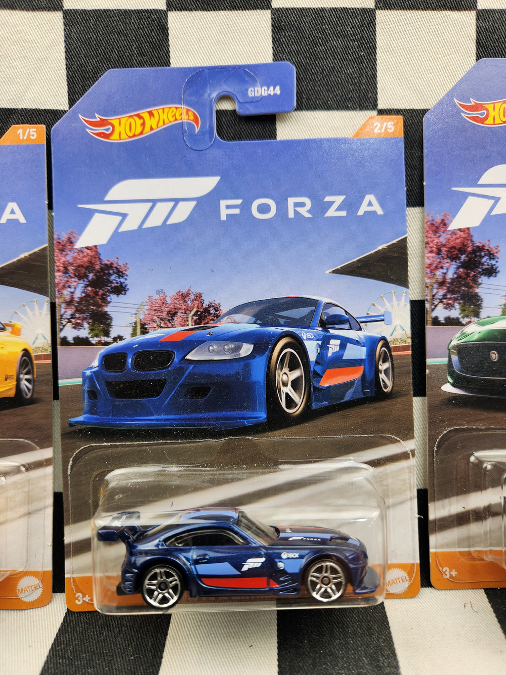 Hot Wheels Forza Set of 5 Cars Porsche 911 GT3 BMW Z4 Bugatti Alfa Romeo Jaguar F Type
