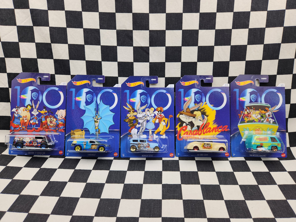 Hot Wheels WB Warner Bros 100th Anniversary Set of 5