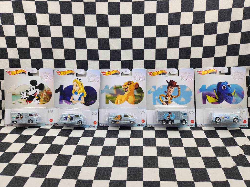 Hot Wheels Premium Disney 100th Anniversary Set of 5