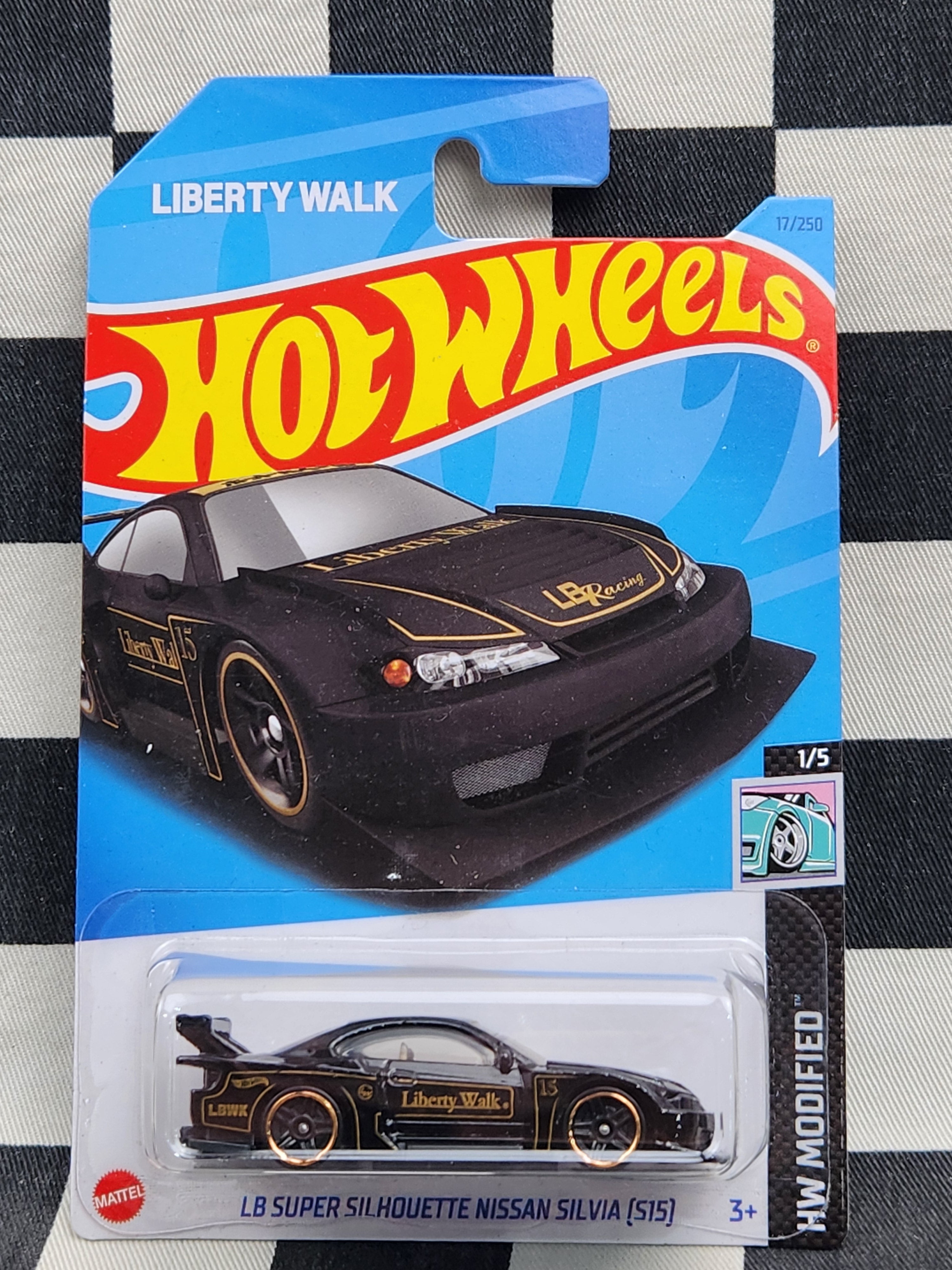 Hot Wheels 2023 Modified Liberty Walk LB Super Silhouette Nissan Silvia S15 Black