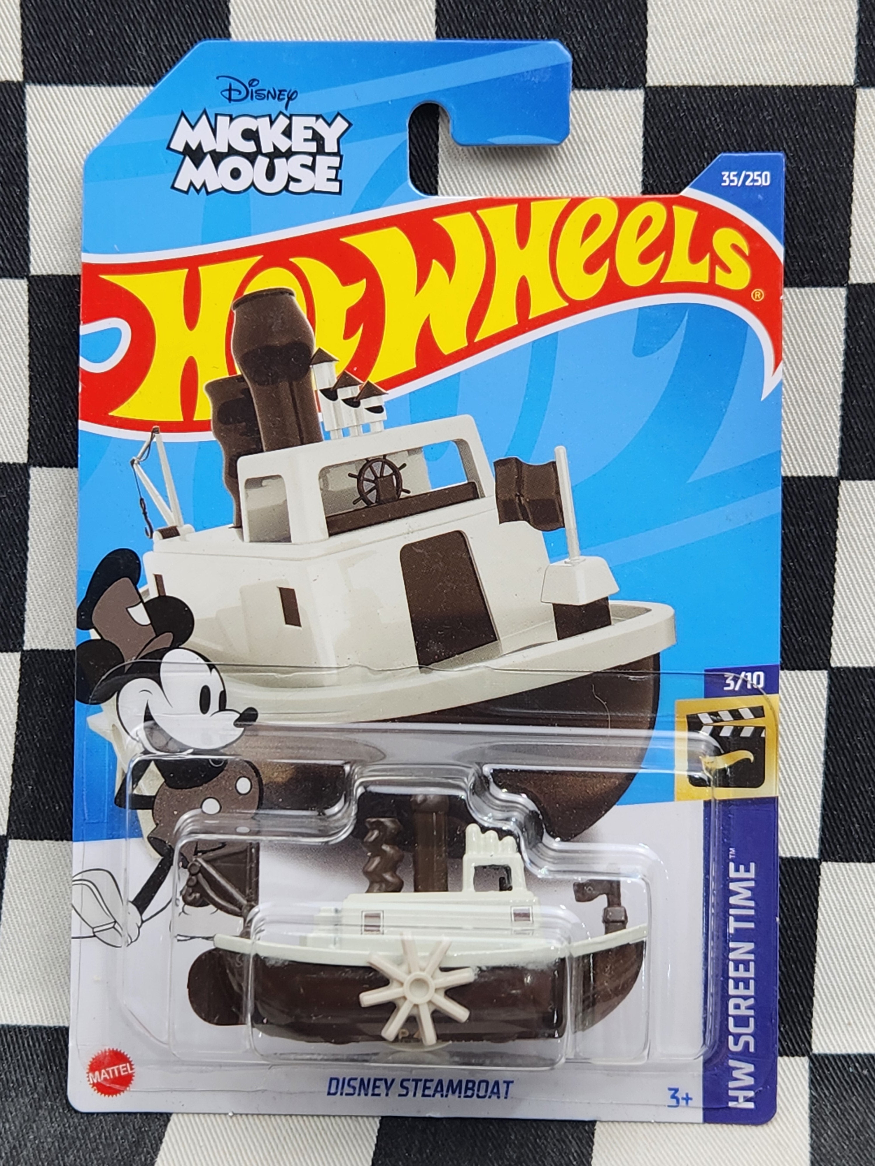 Hot Wheels 2022 Screen Time Mickey Mouse Disney Steamboat Brown/ Sepia
