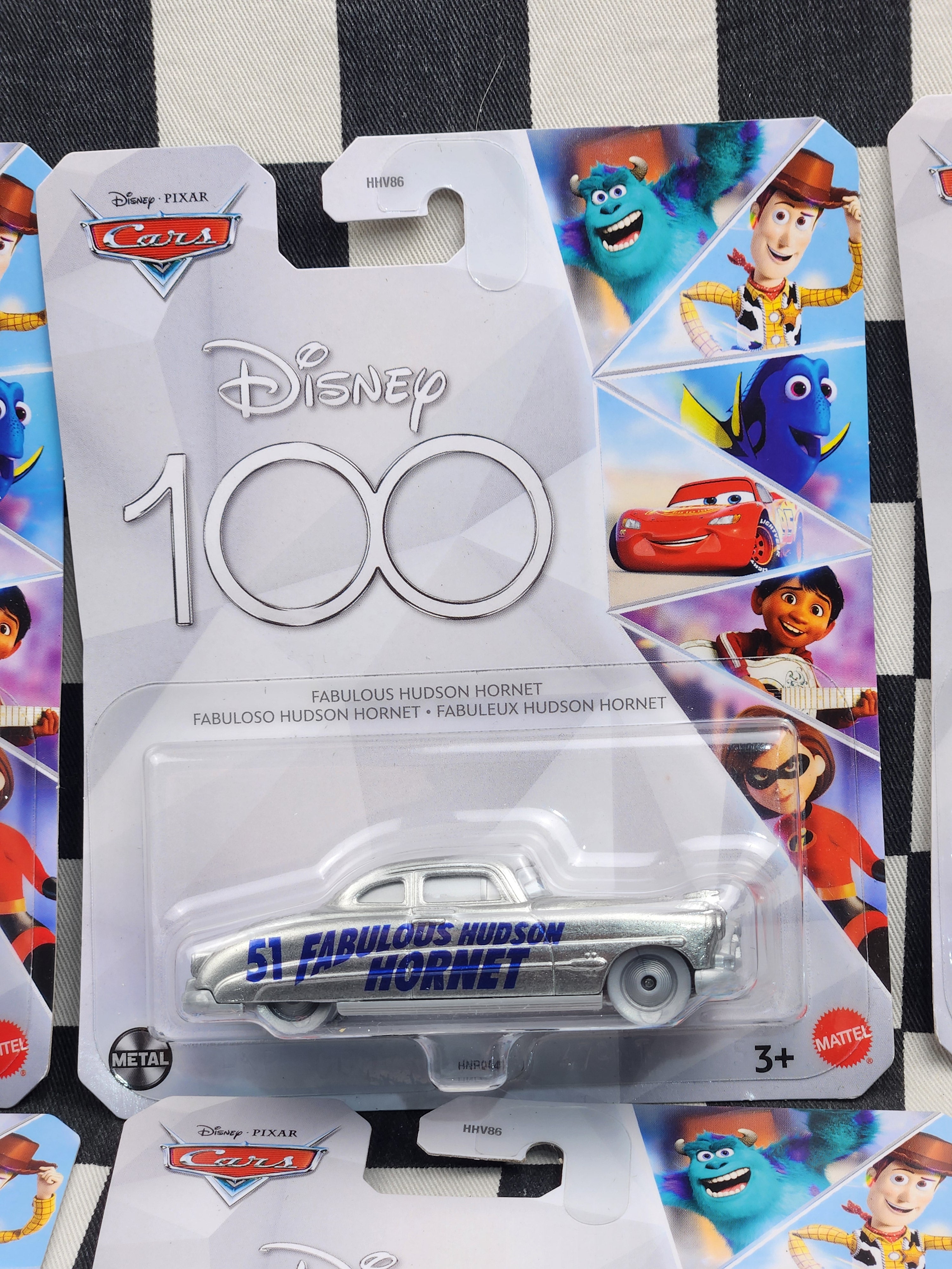 Disney Cars 100 Years Full Set 6 Cars Mater McQueen Flo Hudson Hornet Sally Ramone