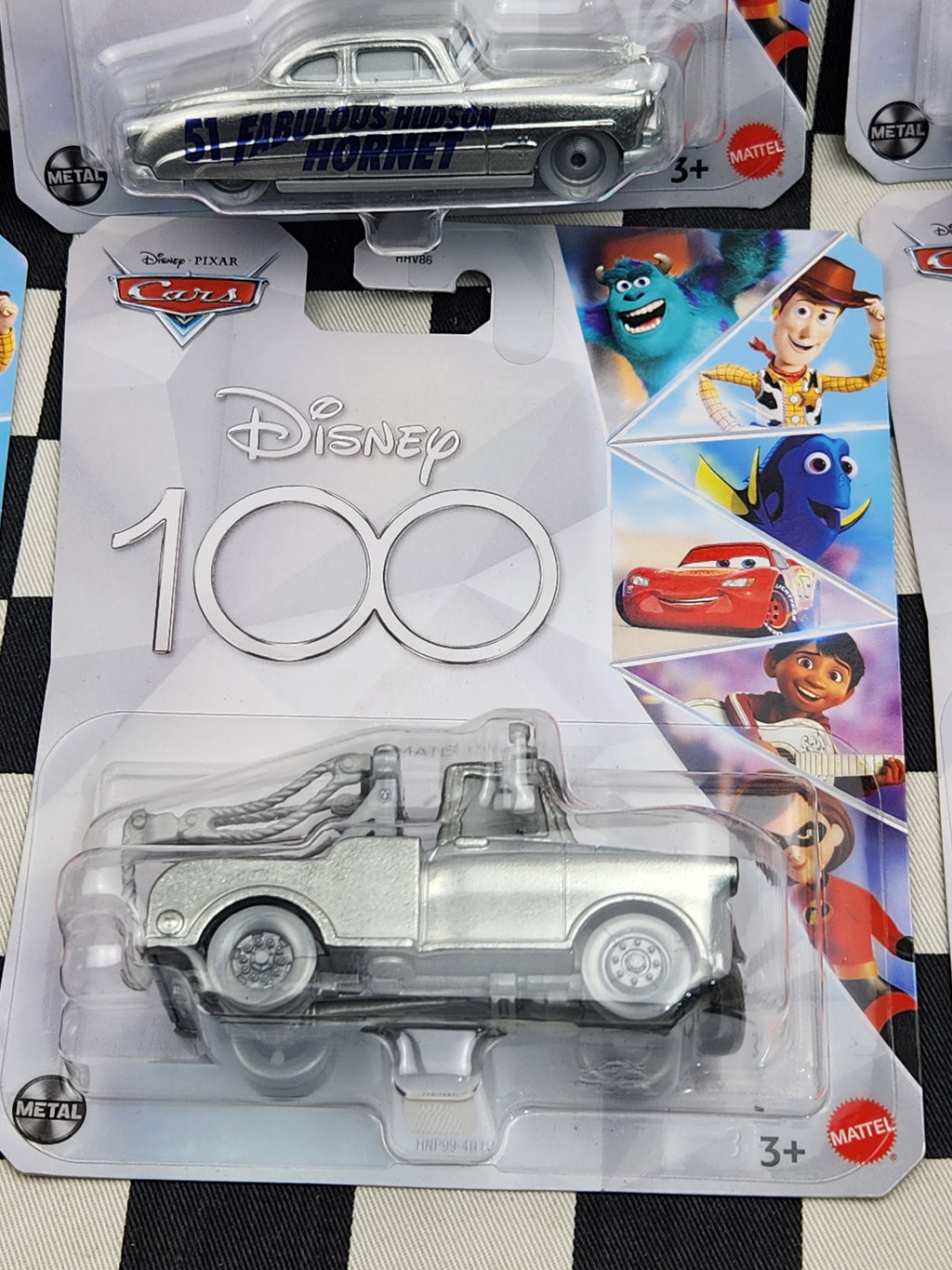 Disney Cars 100 Years Full Set 6 Cars Mater McQueen Flo Hudson Hornet Sally Ramone