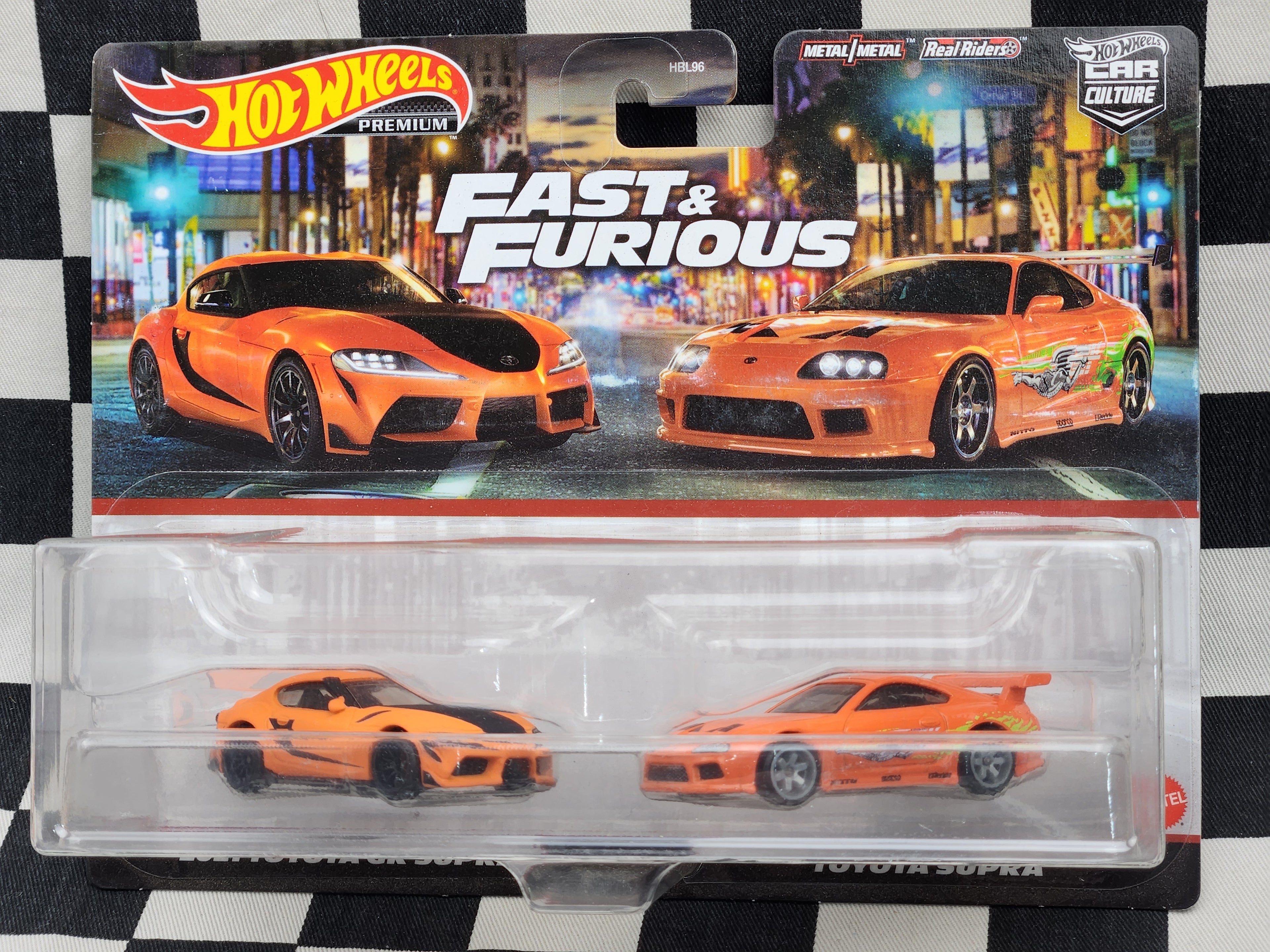 Hot Wheels Premium Twin Pack Fast & Furious 2021 Toyota GR Supra & Toyota Supra