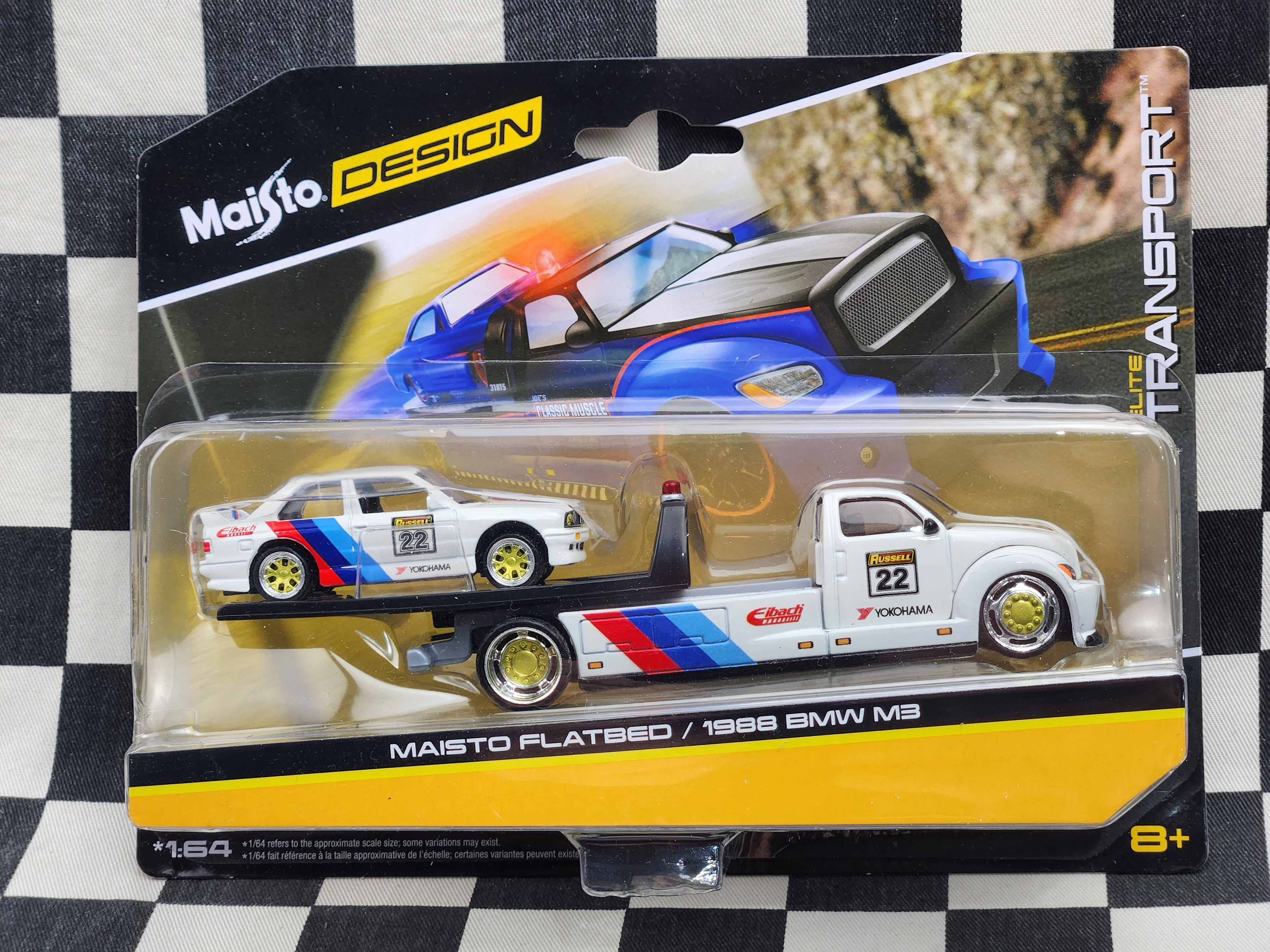 Maisto Elite Team Transport Flatbed / 1988 BMW M3
