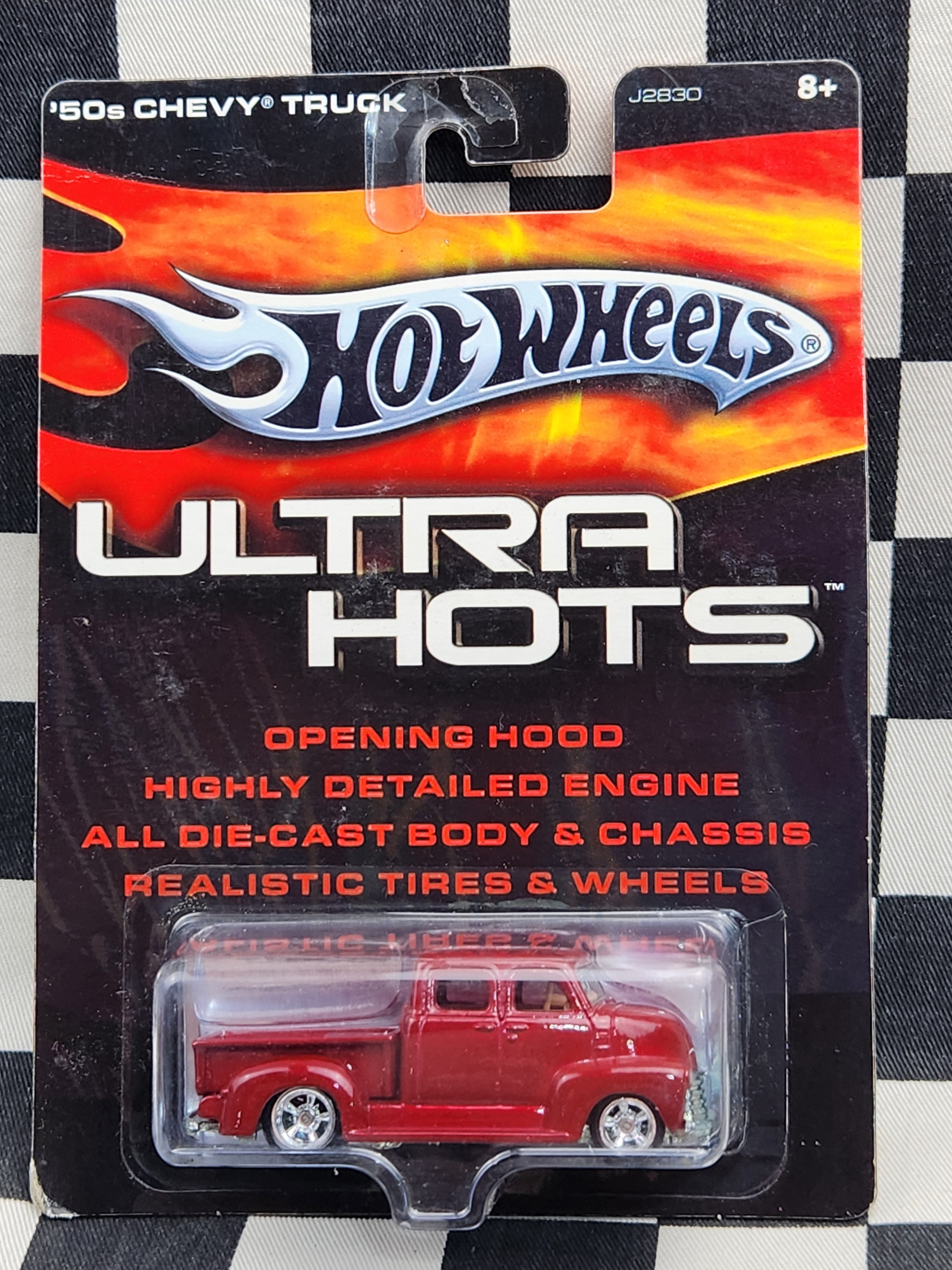 Hot Wheels Ultra Hots 2005 Premium 50s Chevy Truck Dual Cab Red