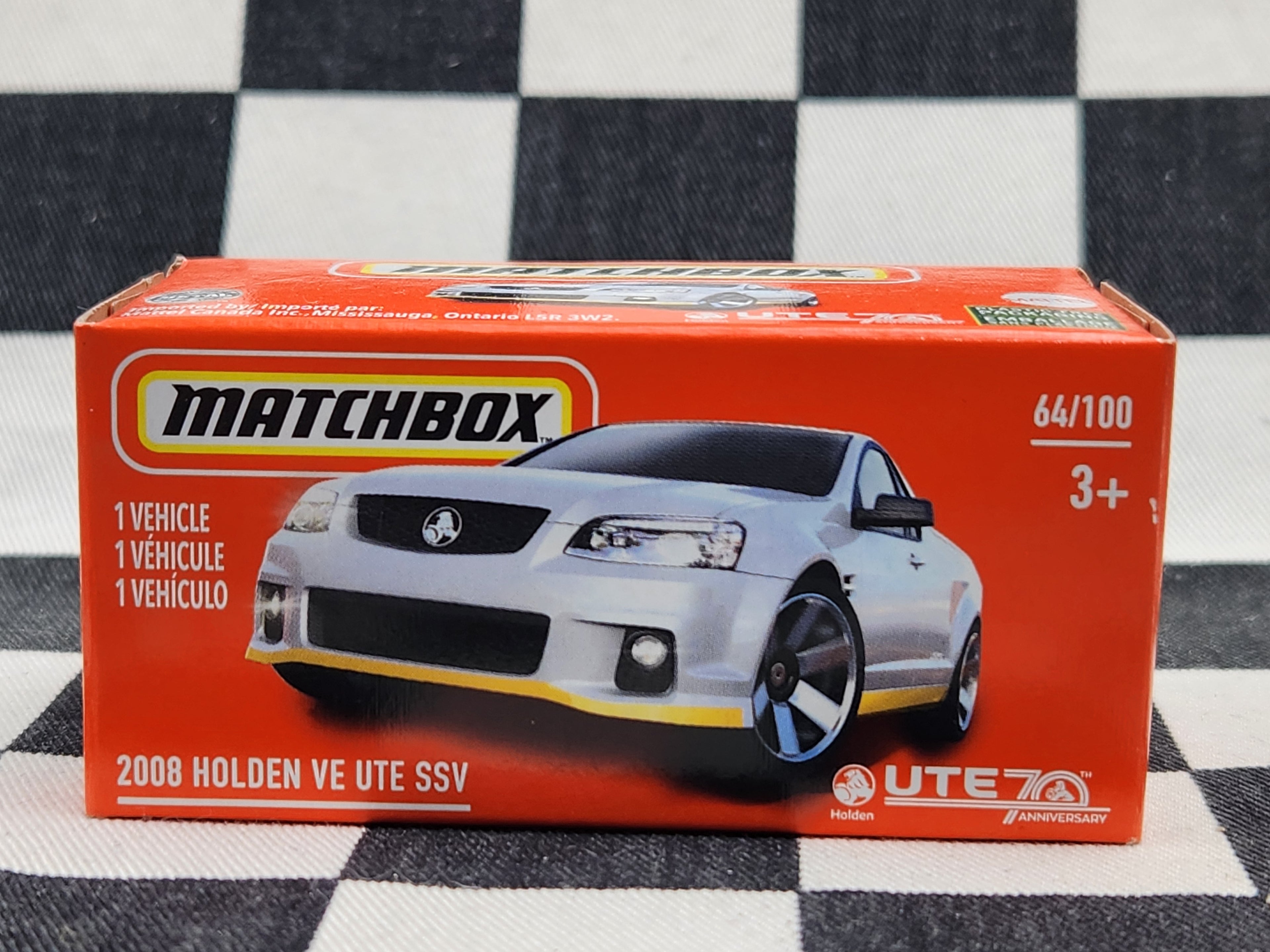 Matchbox Powergrab 2008 Holden VE Ute SSV White