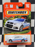 Matchbox 2008 Holden VF Commodore SSV Police Long Card