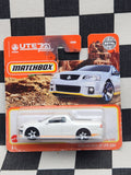 Matchbox 2008 Holden VE Ute SSV White Short Card