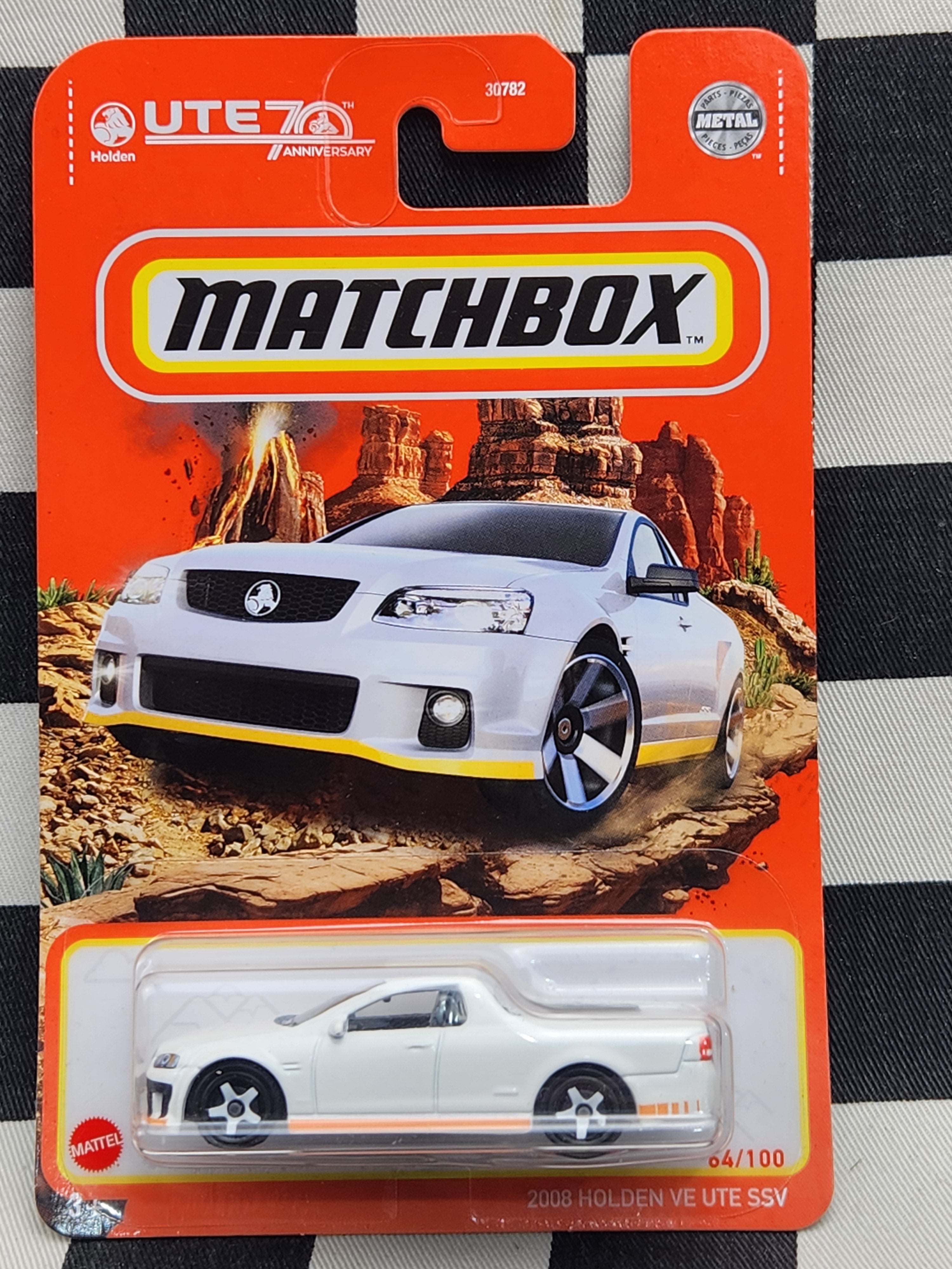 Matchbox 2008 Holden VE Ute SSV White Long Card