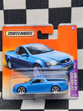 Matchbox 08 Holden VE Commodore SSV Ute Blue Short card