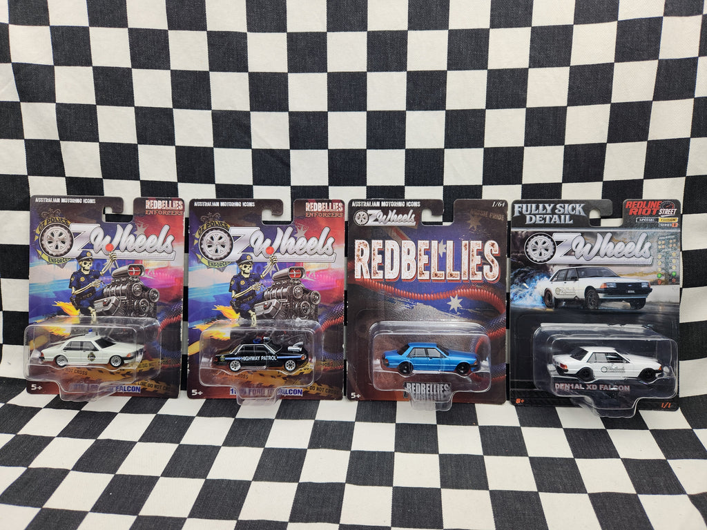 Oz Wheels ONLINE ONLY CLEARANCE SPECIAL Ford XD Falcon Bundle ALL 4 Cars NOT SOLD IN STORE No Protector Packs