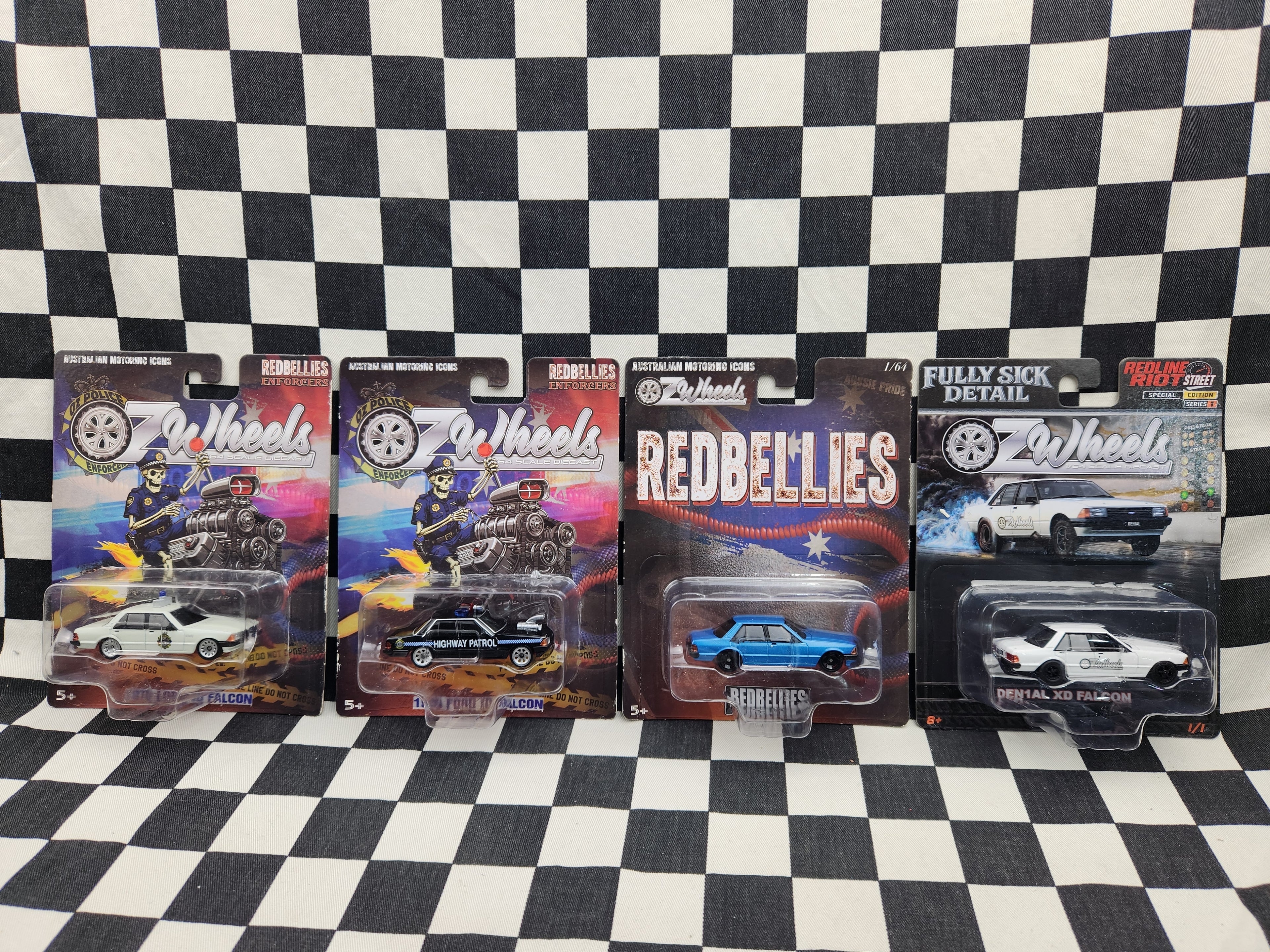 Oz Wheels ONLINE ONLY CLEARANCE SPECIAL Ford XD Falcon Bundle ALL 4 Cars NOT SOLD IN STORE No Protector Packs