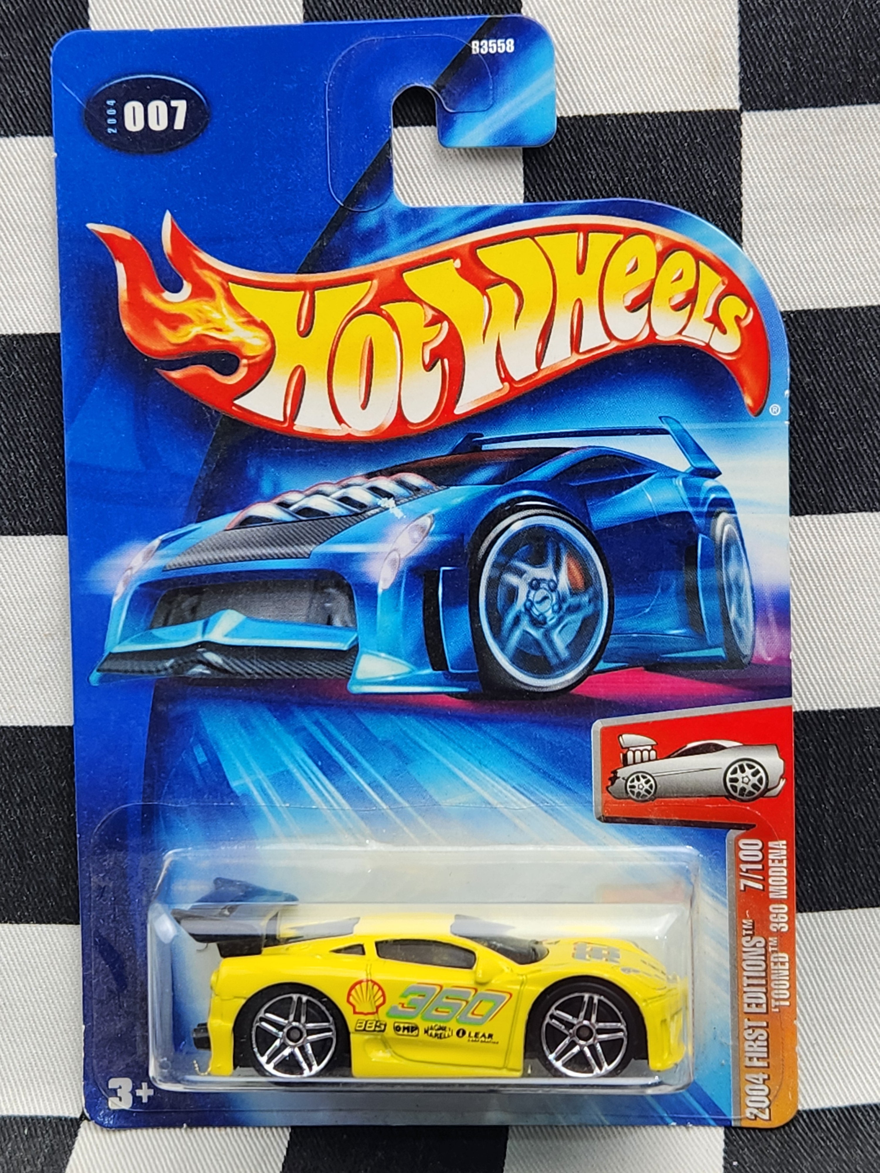Hot Wheels 2004 First Edition Tooned Ferrari 360 Modena Yellow